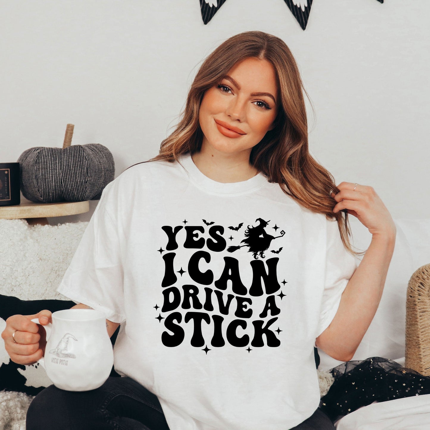Clearance Yes I Can Drive A Stick | Garment Dyed Tee