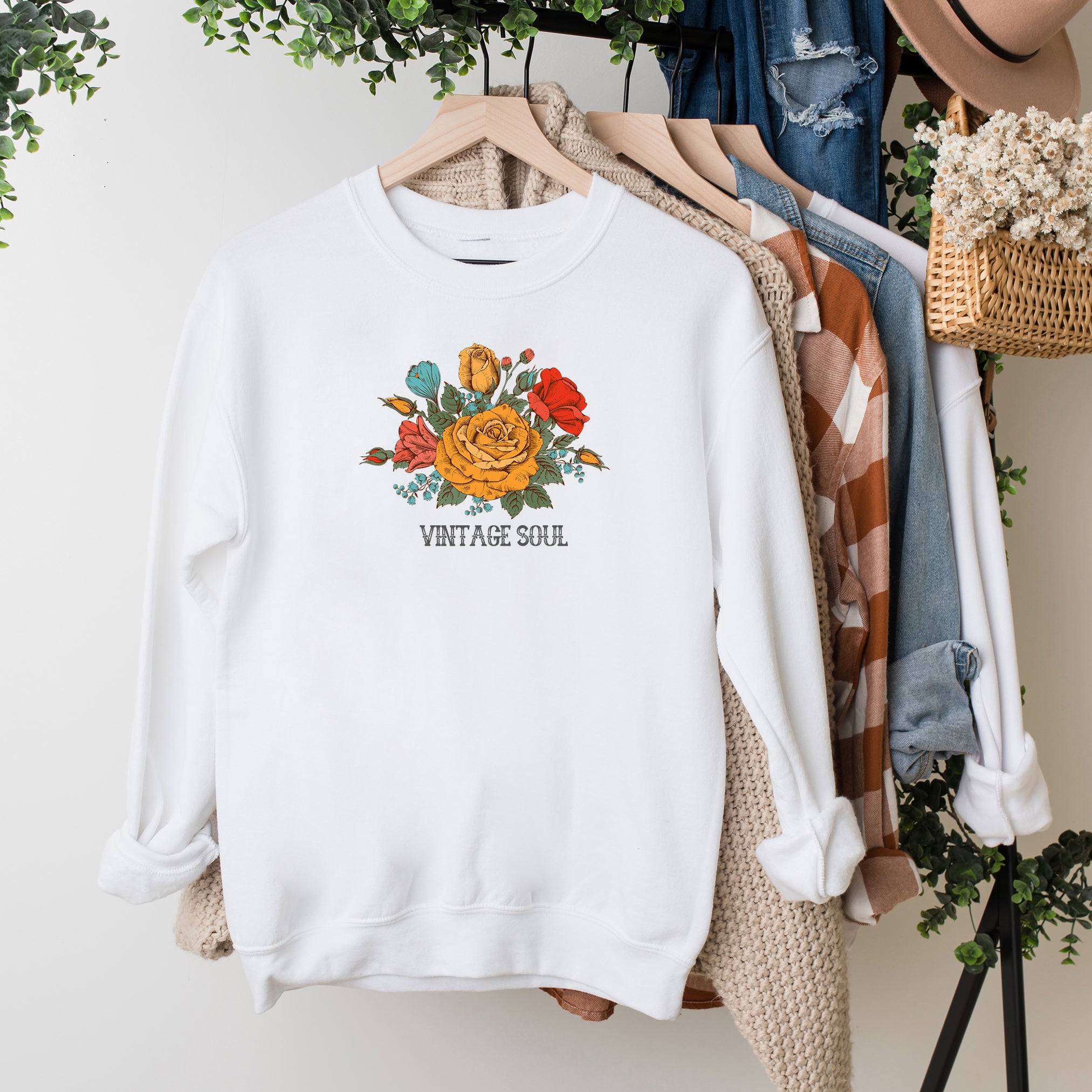 Vintage Soul Flowers Sweatshirt- SALE