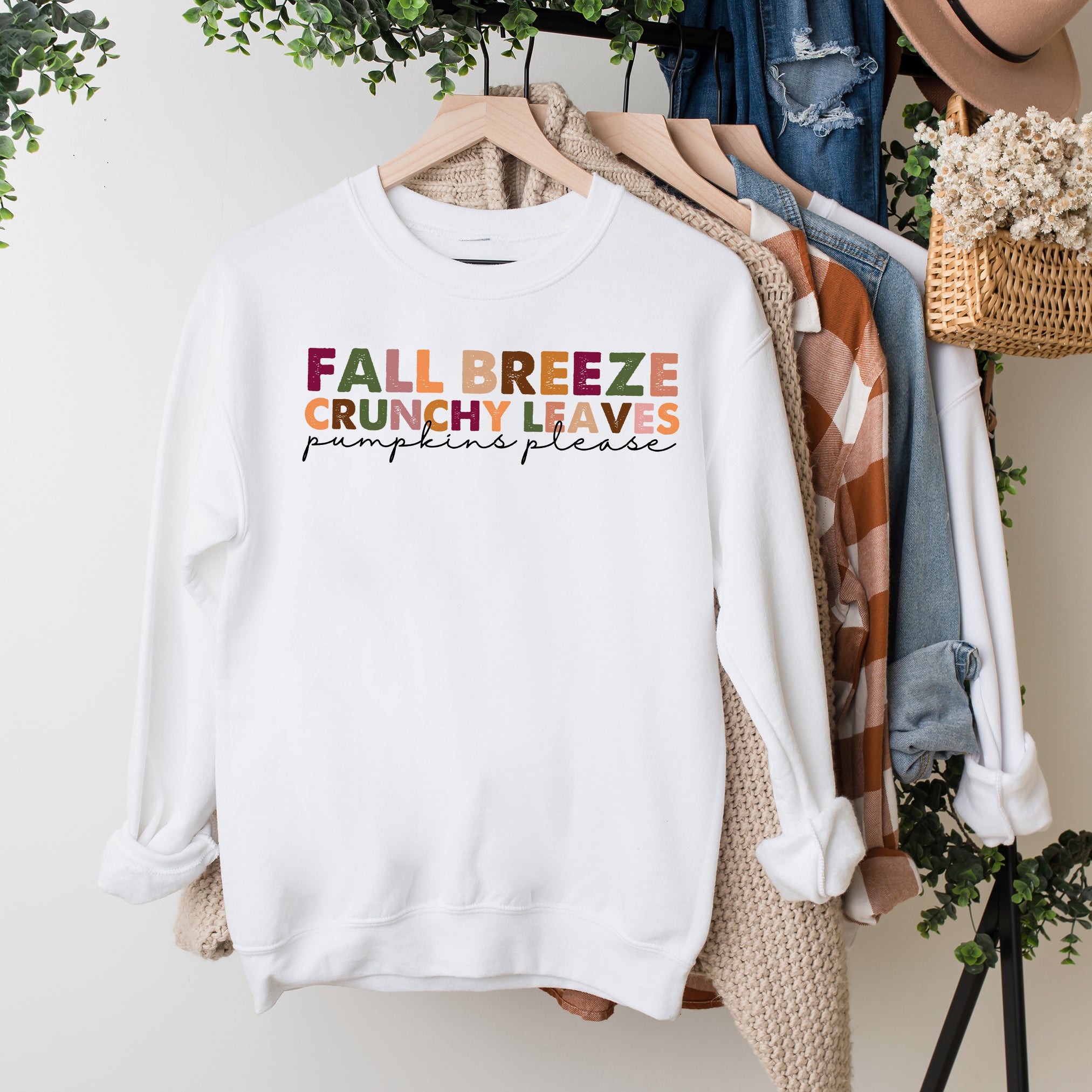 Fall Breeze and Crunch Leaves Colorful | Sweatshirt