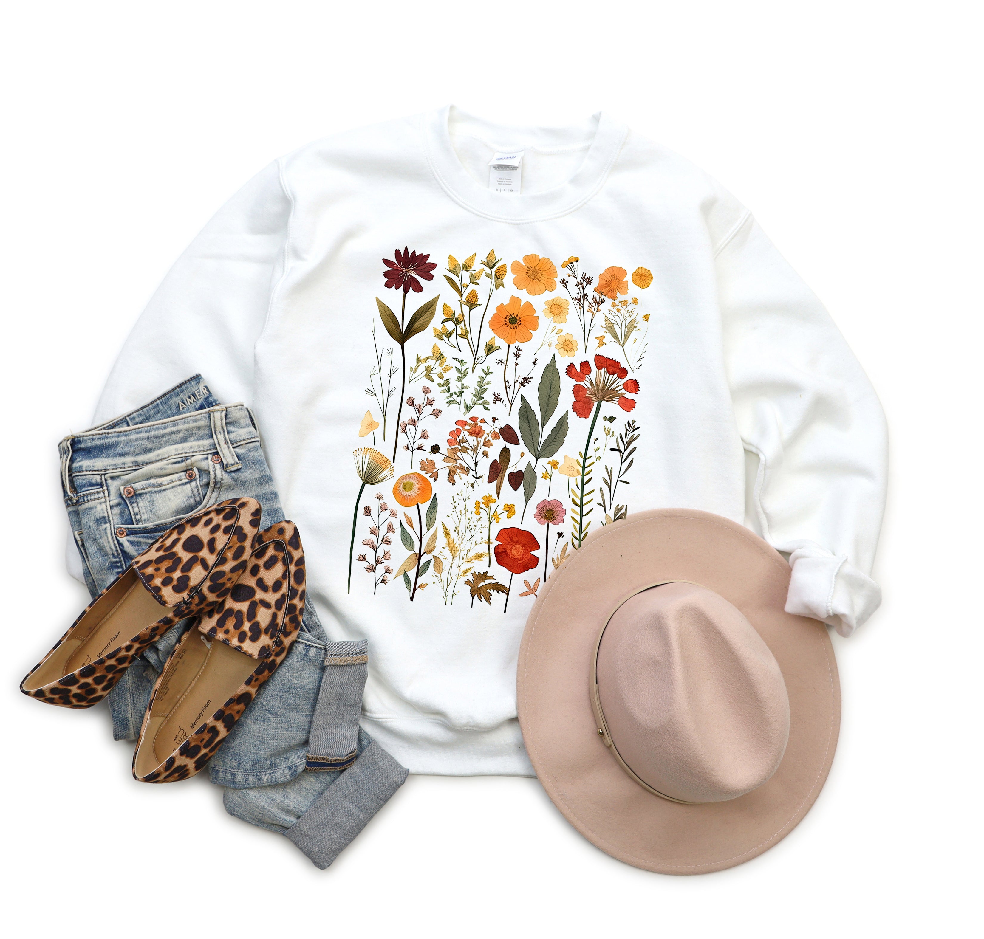 Vintage Pressed Flowers | Sweatshirt