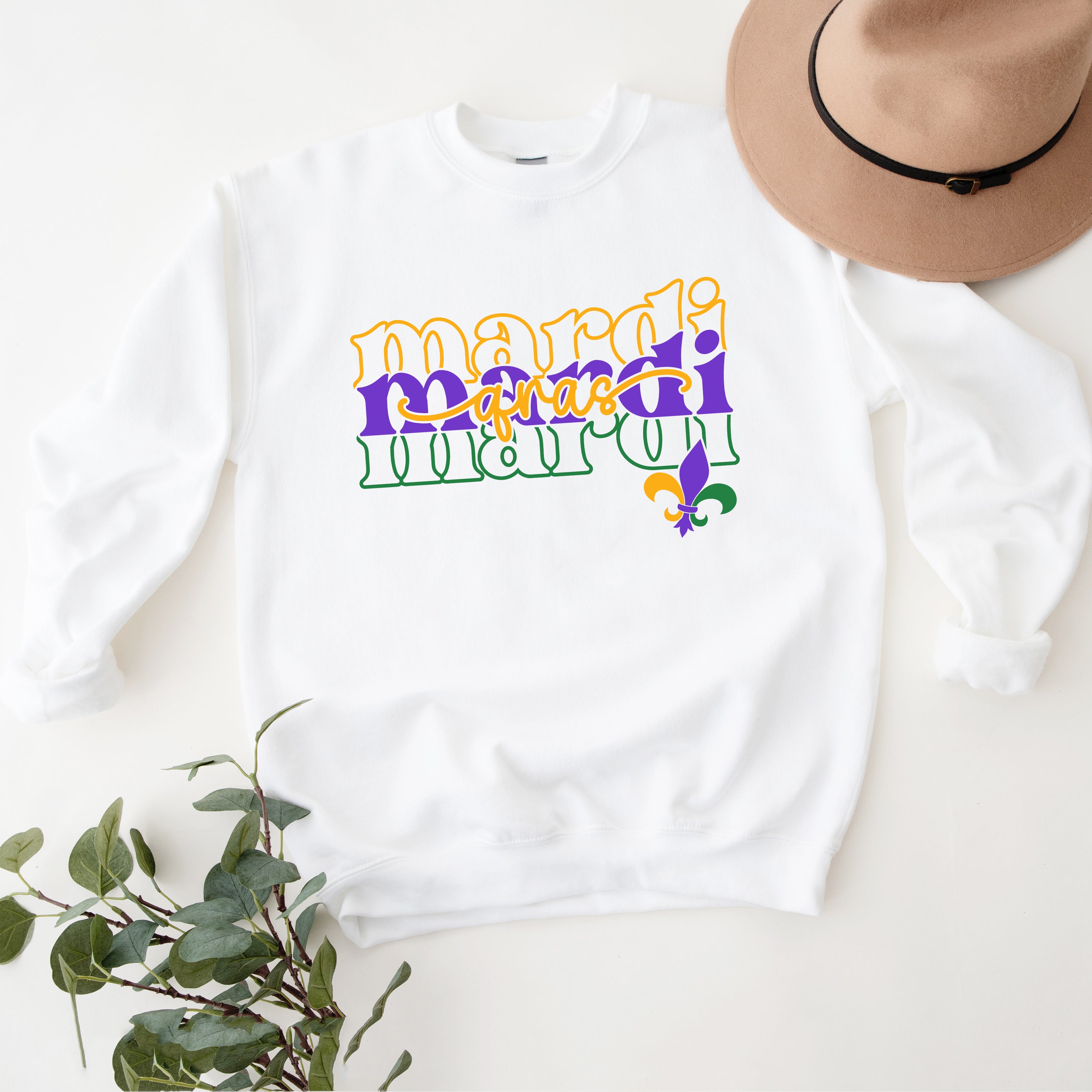 Mardi Stacked Cursive | Sweatshirt