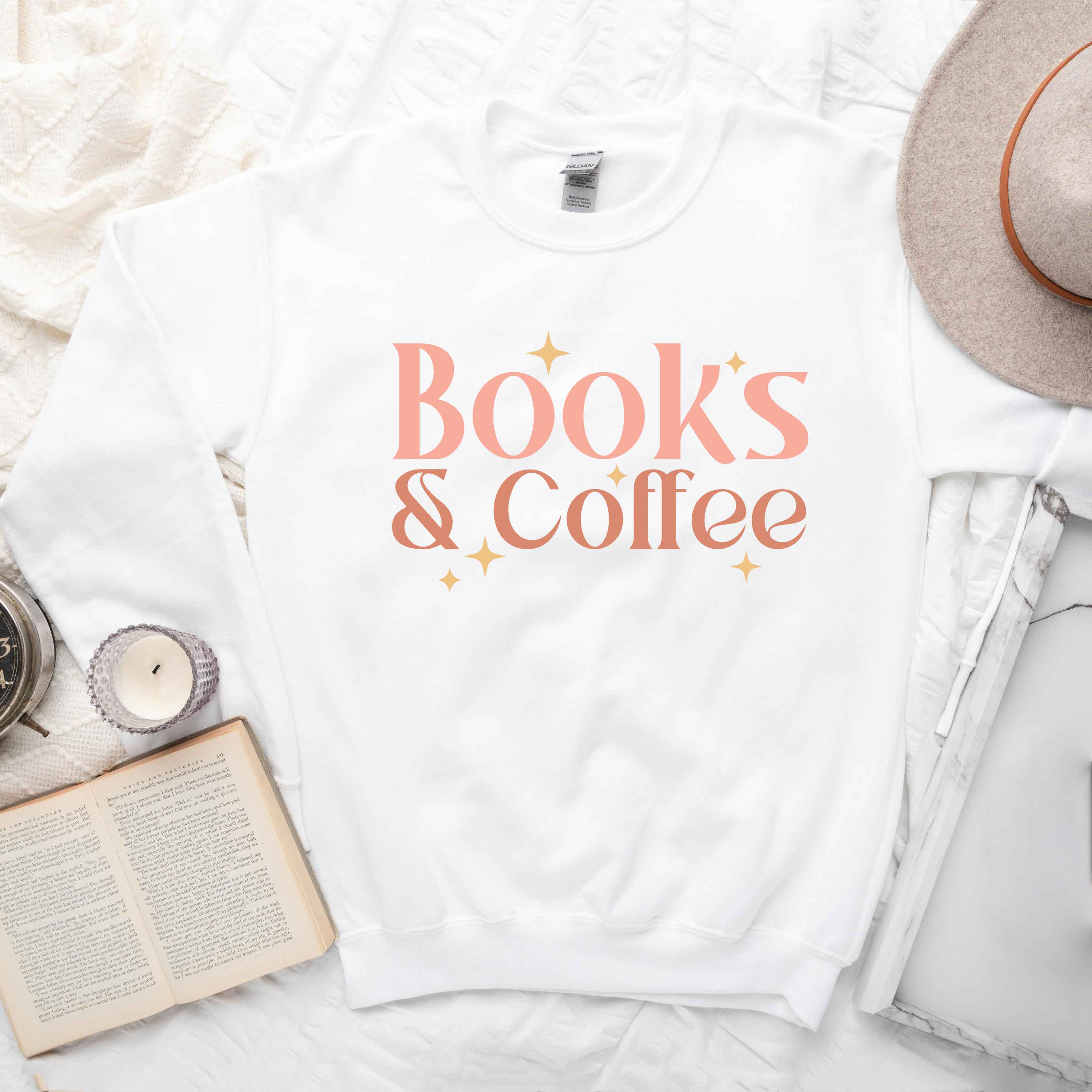 Books and Coffee Stars | Sweatshirt