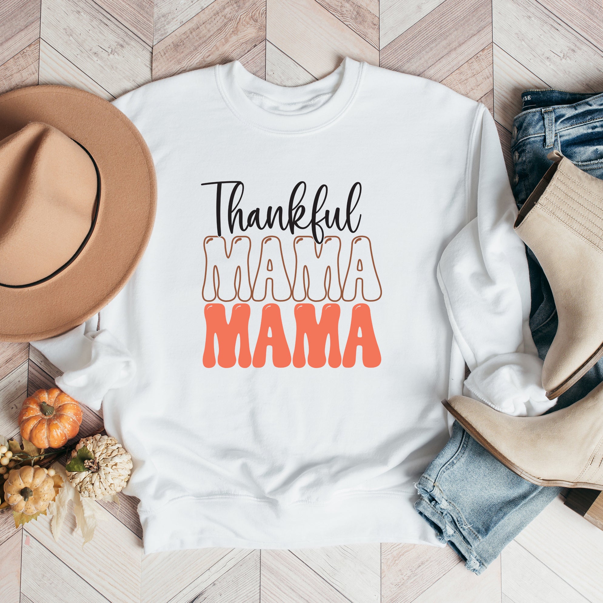 Thankful Mama Stacked | Sweatshirt