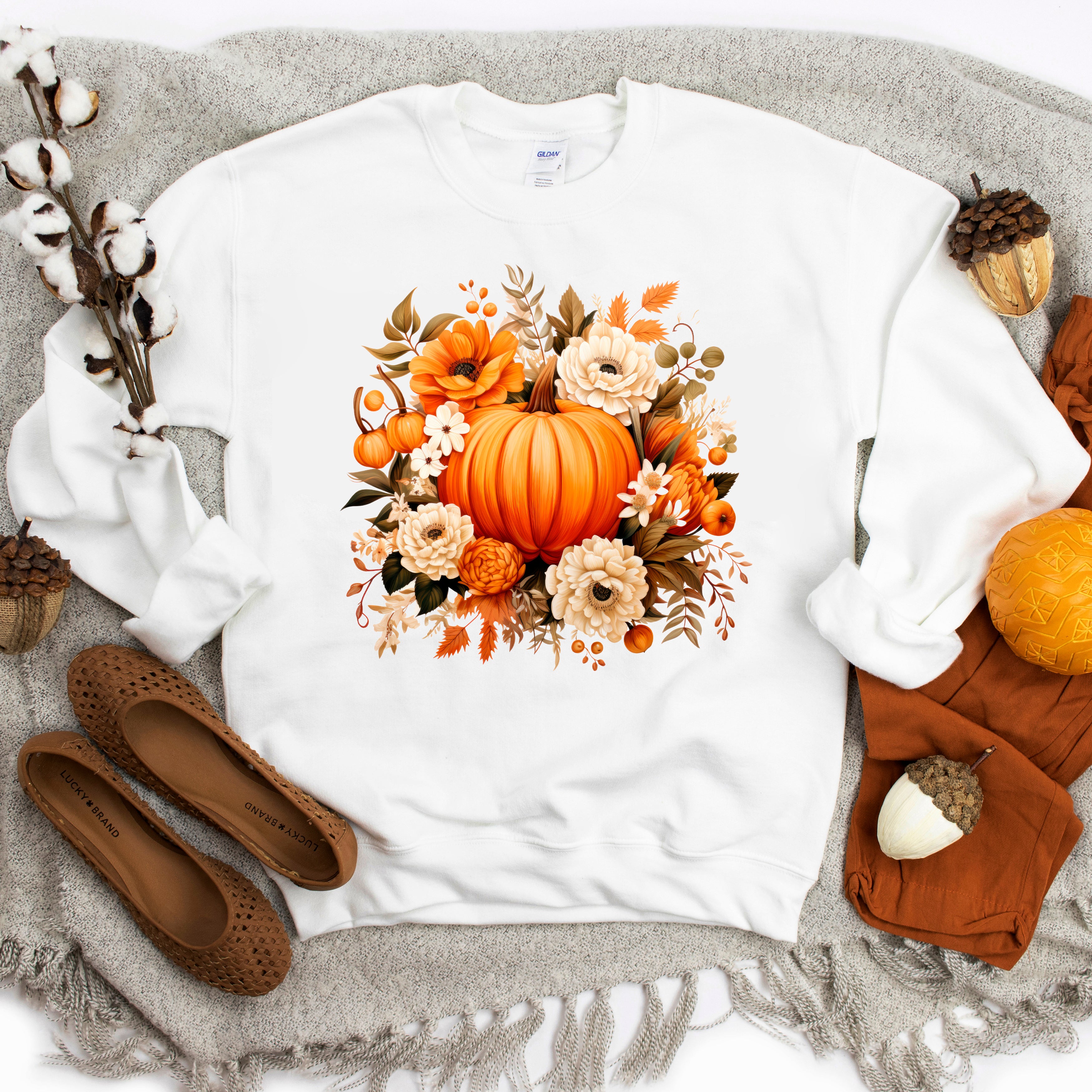 Pumpkin Floral Arrangement | Sweatshirt