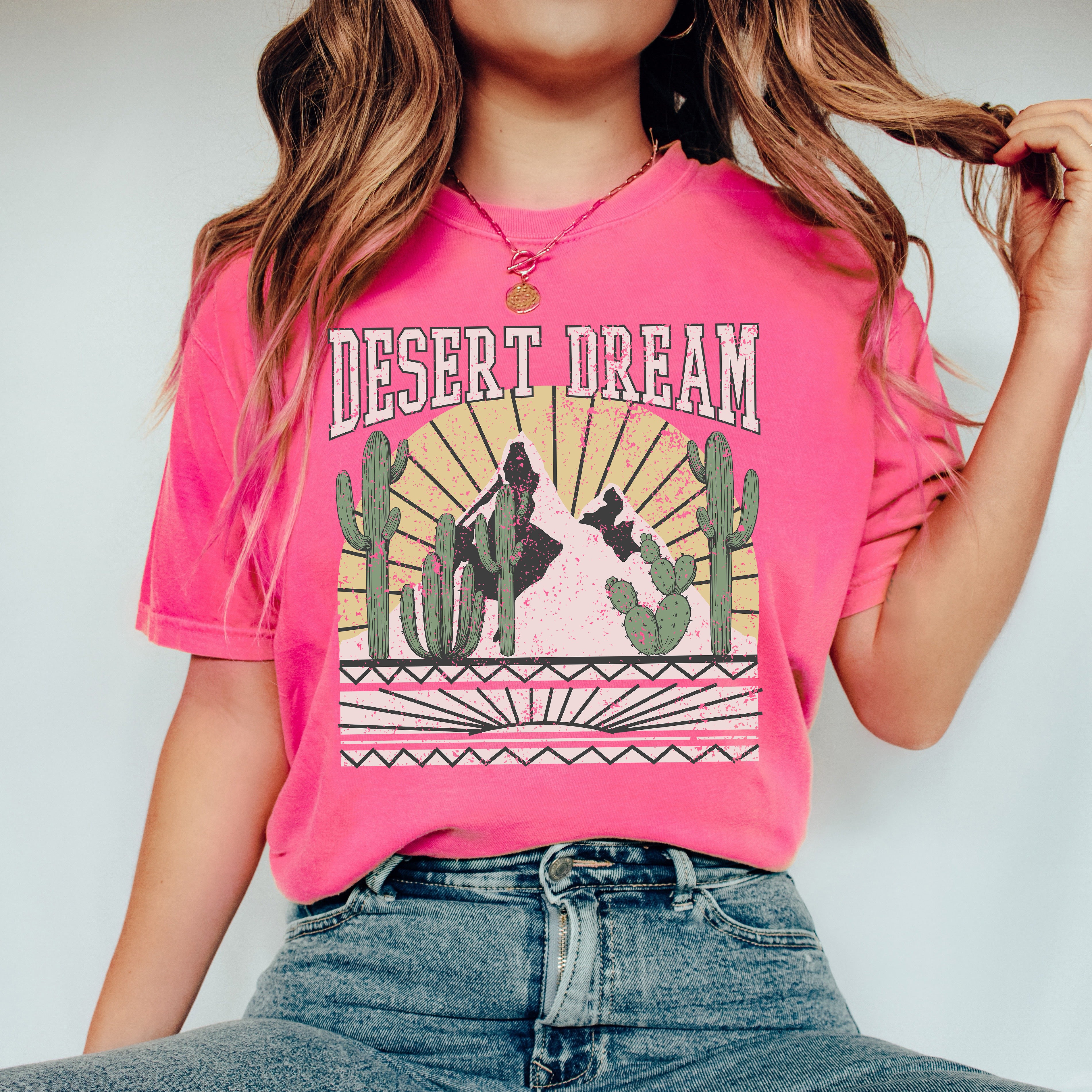 Desert Dreaming Pink | Garment Dyed Short Sleeve Tee