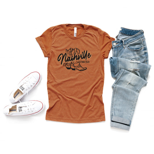 Nashville Tennessee Boots | Short Sleeve Graphic Tee