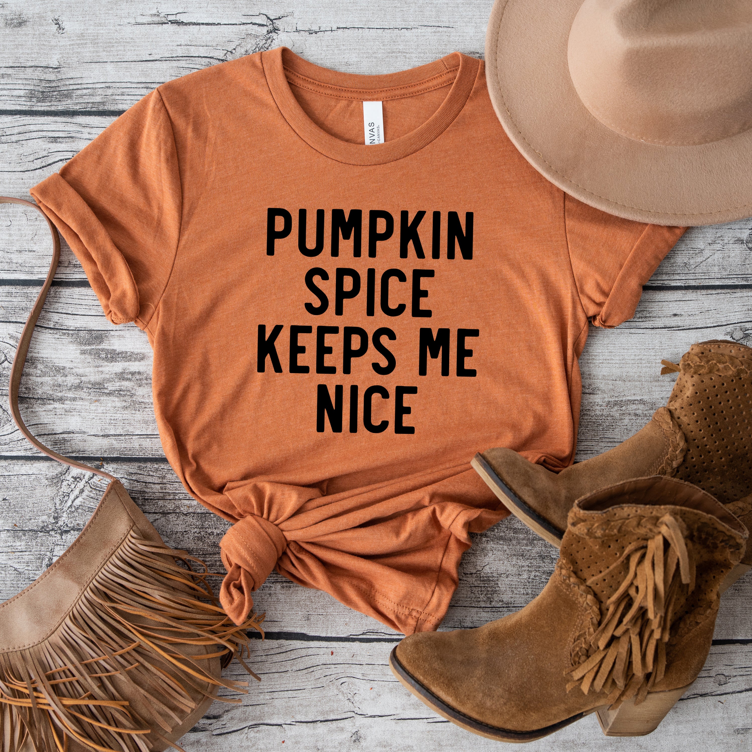 Pumpkin Spice Keeps Me Nice | Short Sleeve Graphic Tee