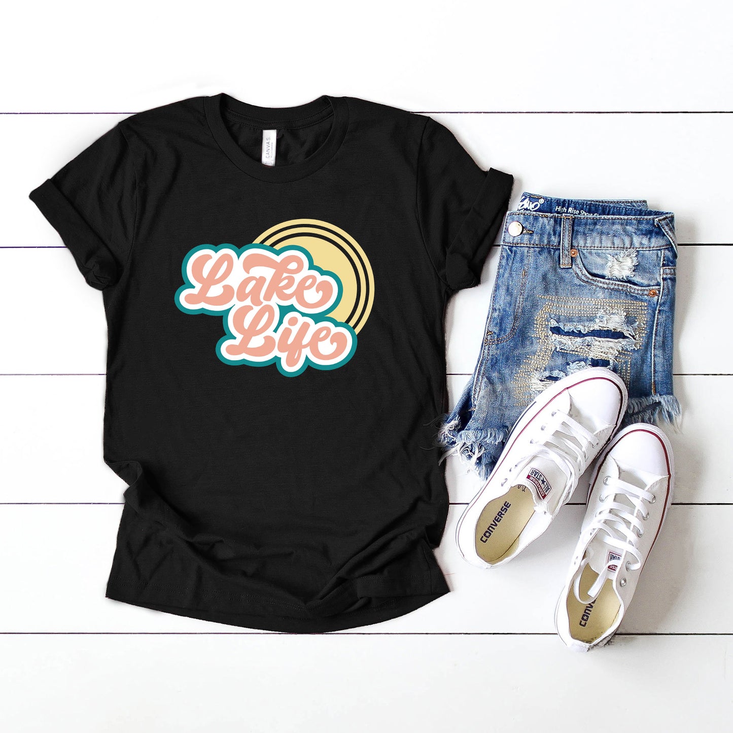 Lake Life Sun Colorful | Short Sleeve Graphic Tee