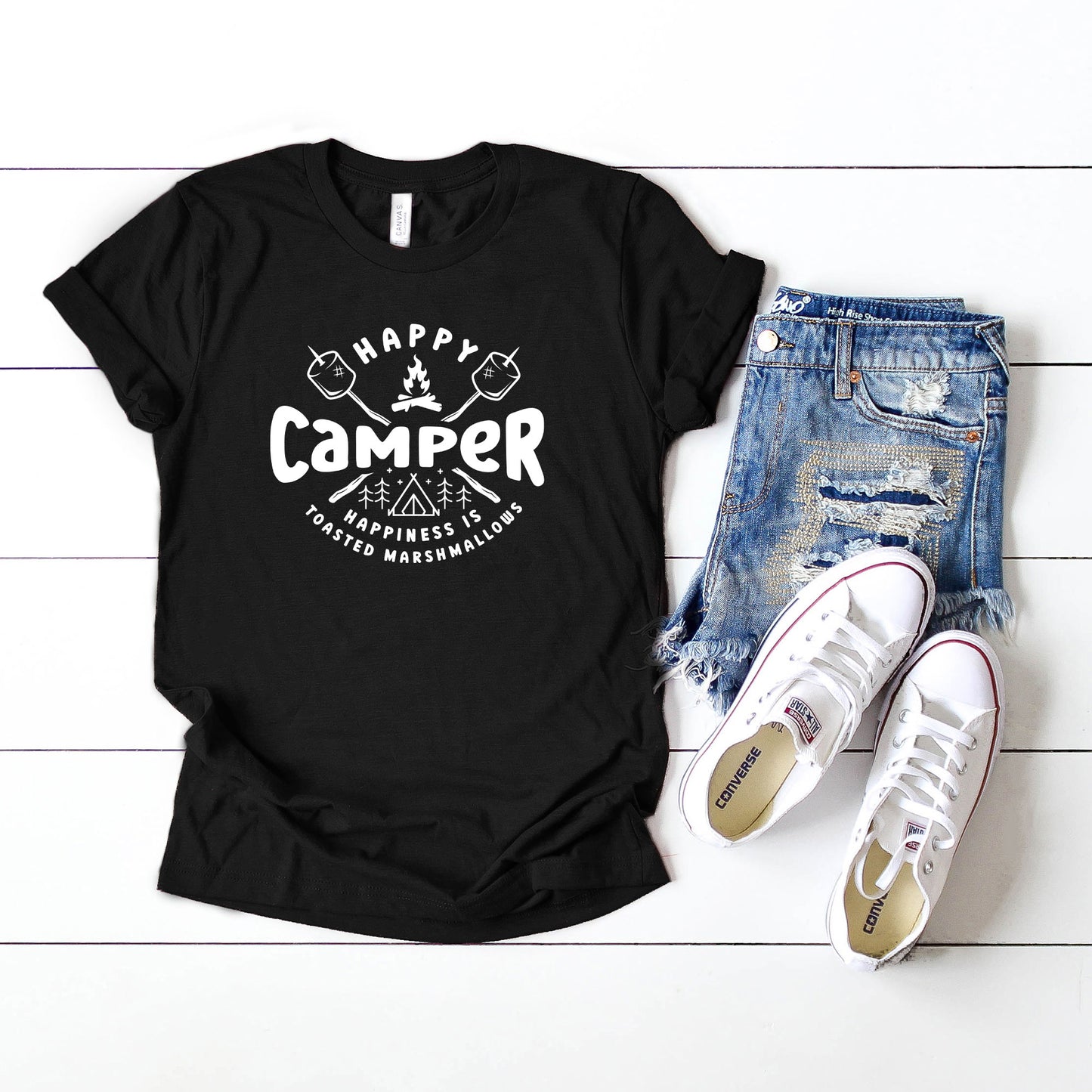 Happy Camper Toasted Marshmallows | Short Sleeve Graphic Tee