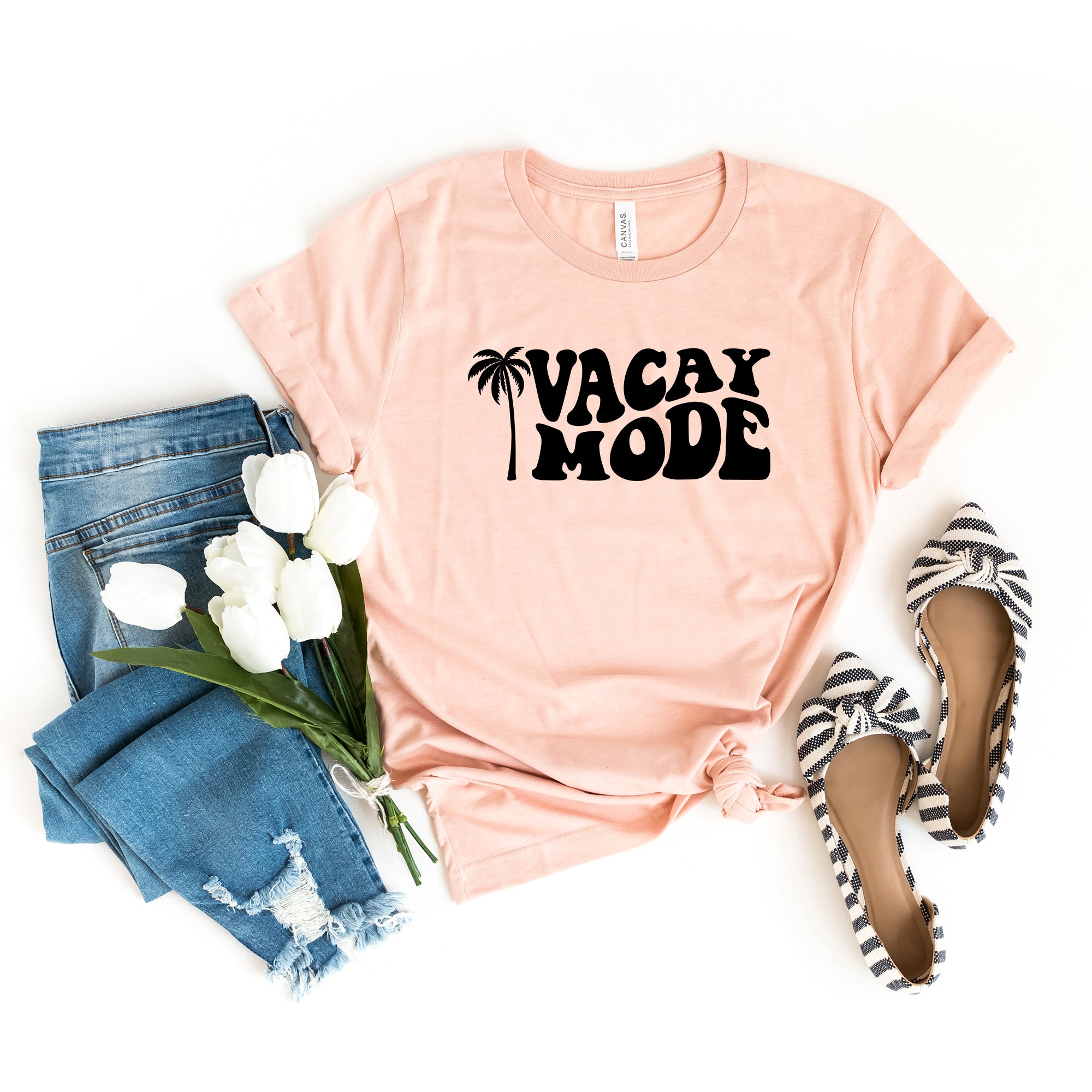 Vacay Mode Palm Tree | Short Sleeve Graphic Tee