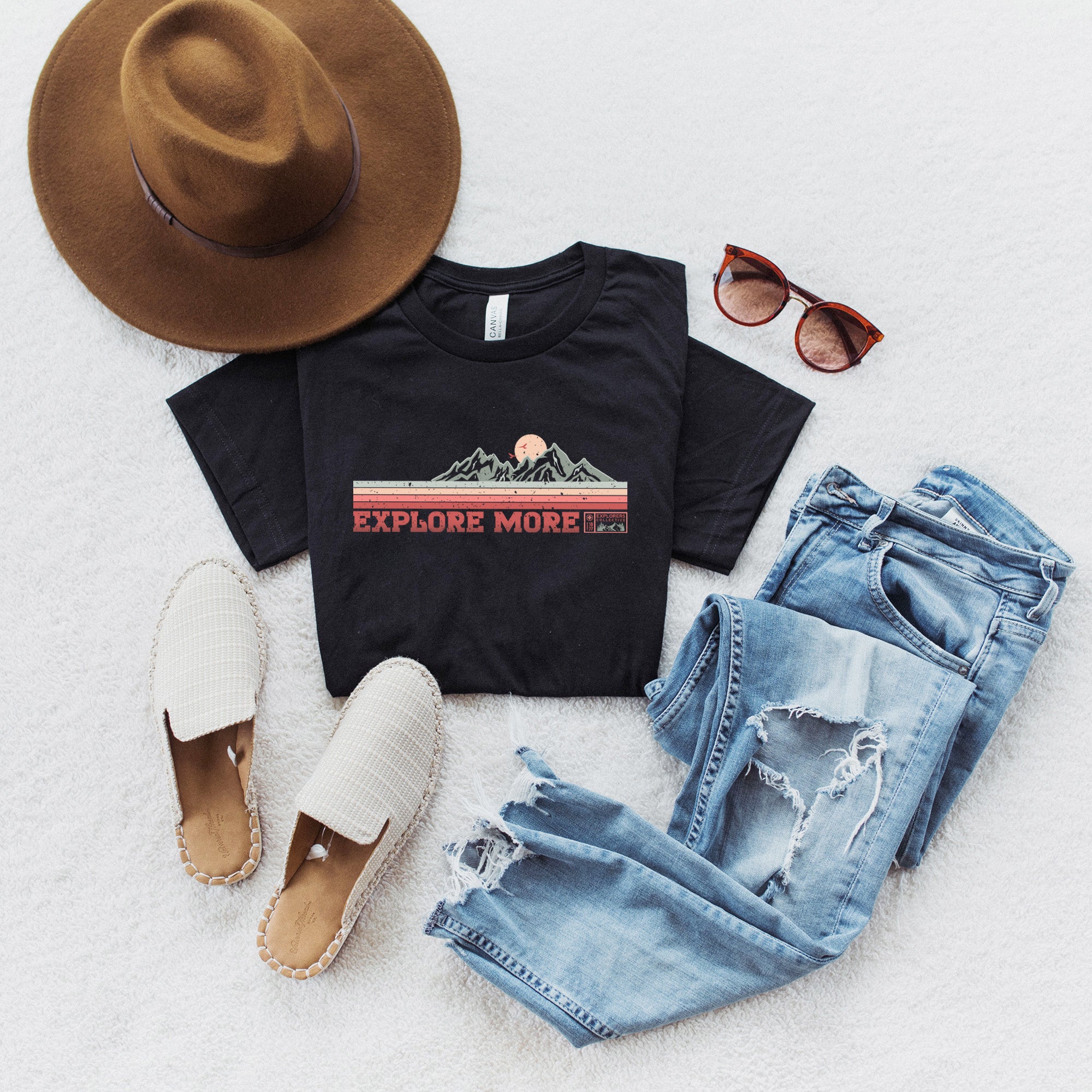 Explore More Mountains Retro | Short Sleeve Graphic Tee