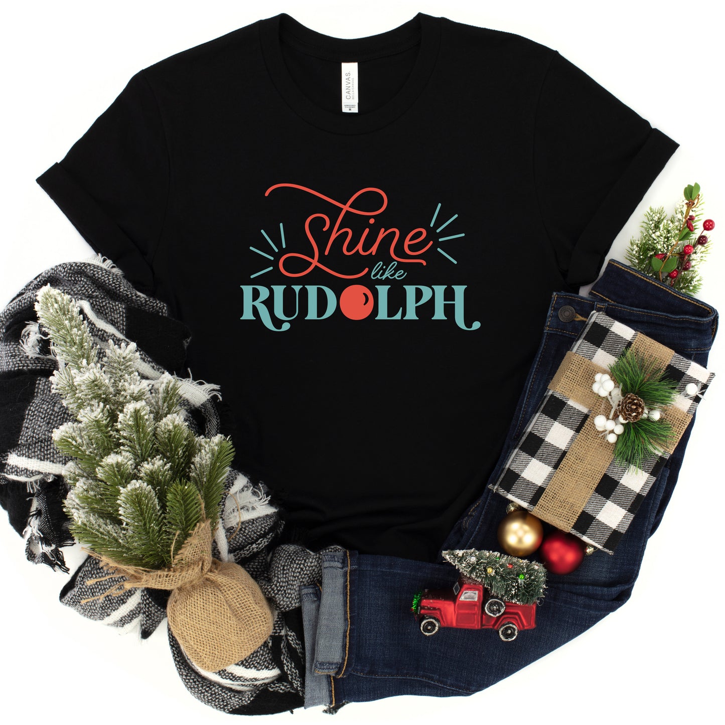Shine Like Rudolph | Youth Short Sleeve Graphic Tee