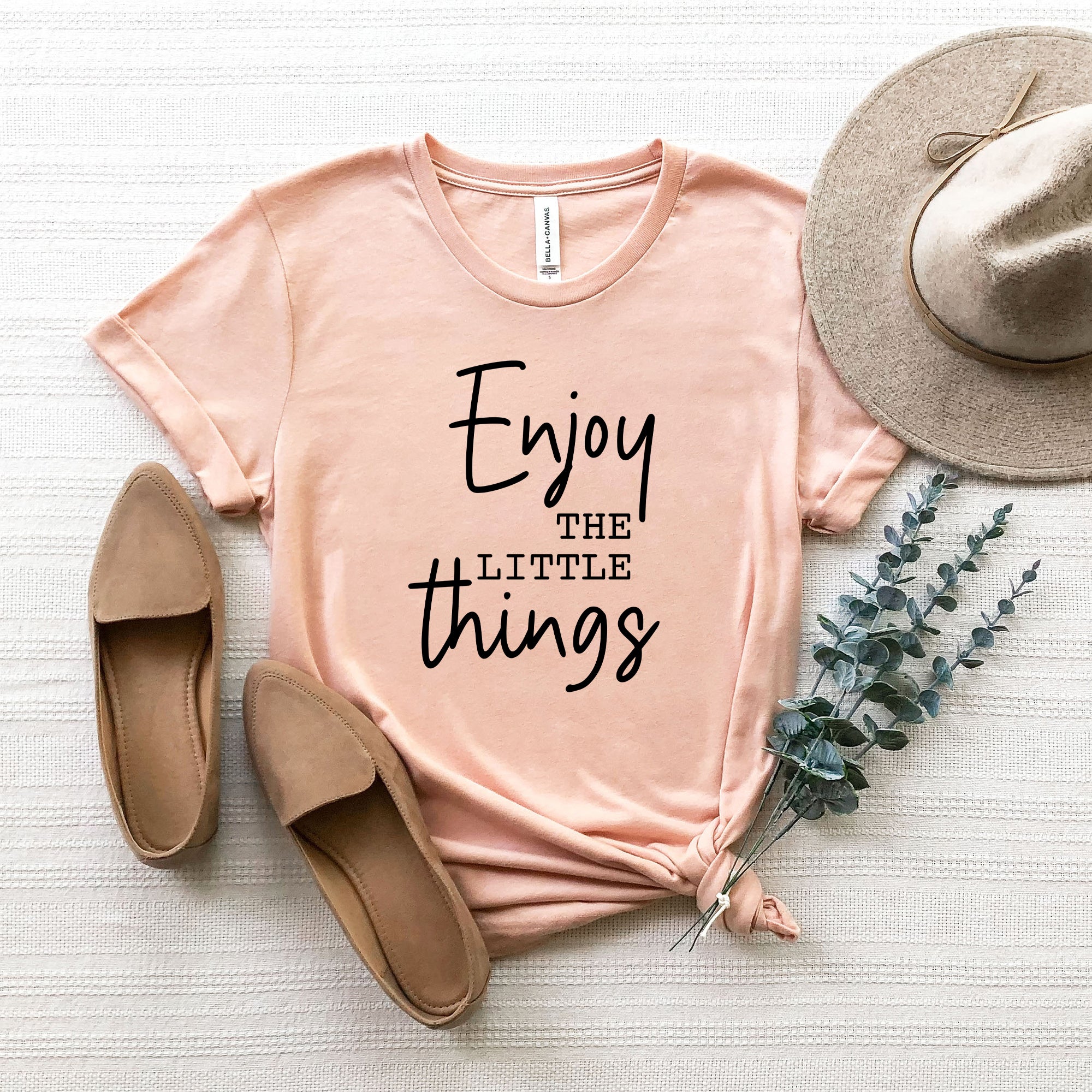 Enjoy The Little Things Script | Short Sleeve Graphic Tee