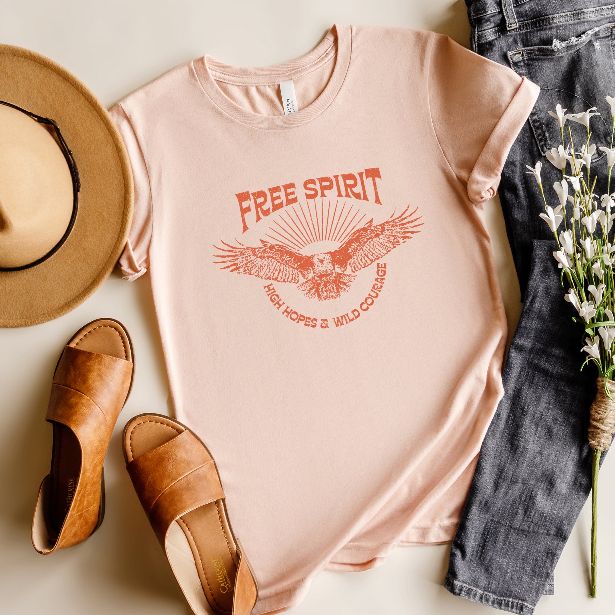 Free Spirit Distressed Eagle | Short Sleeve Graphic Tee