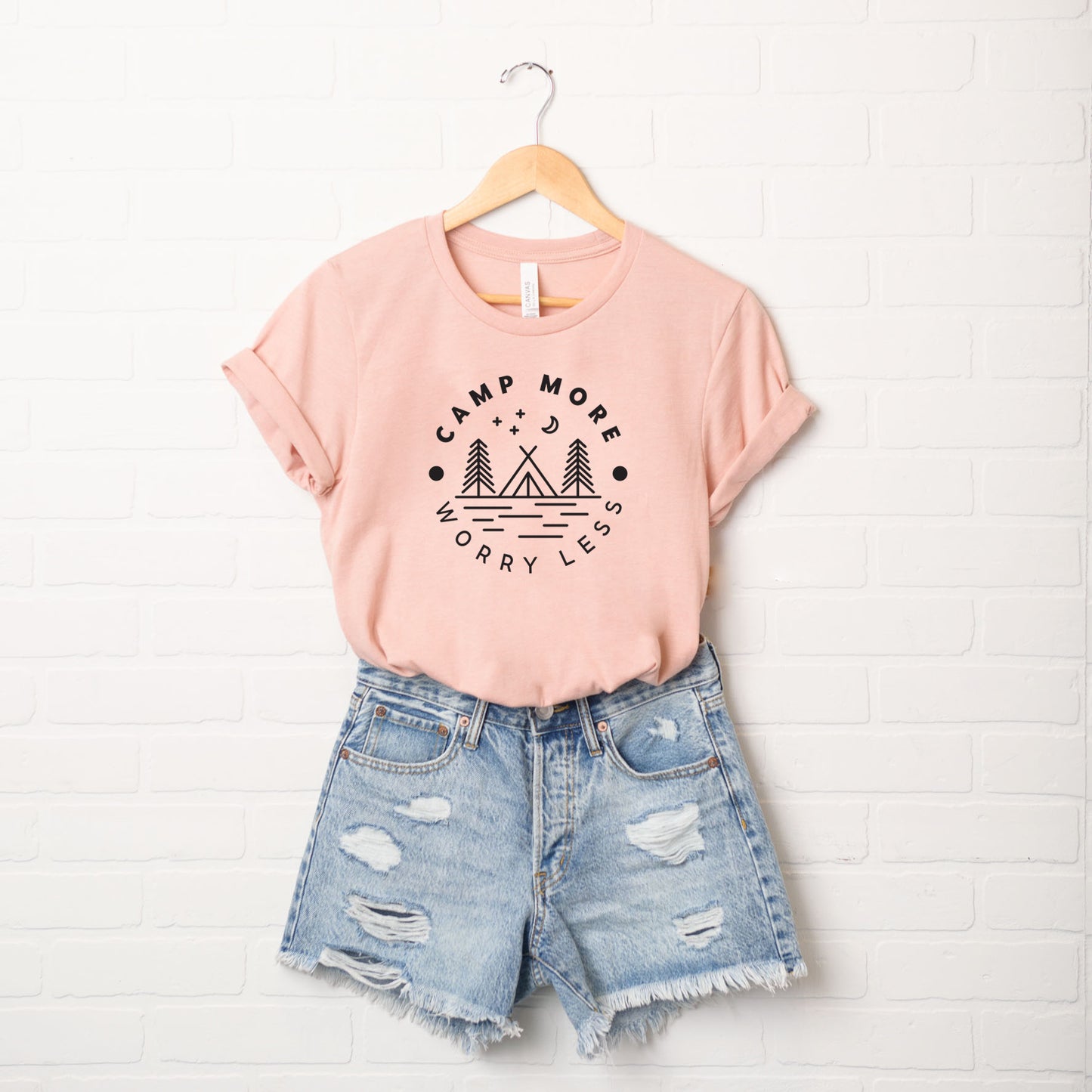 Camp More Worry Less | Short Sleeve Graphic Tee