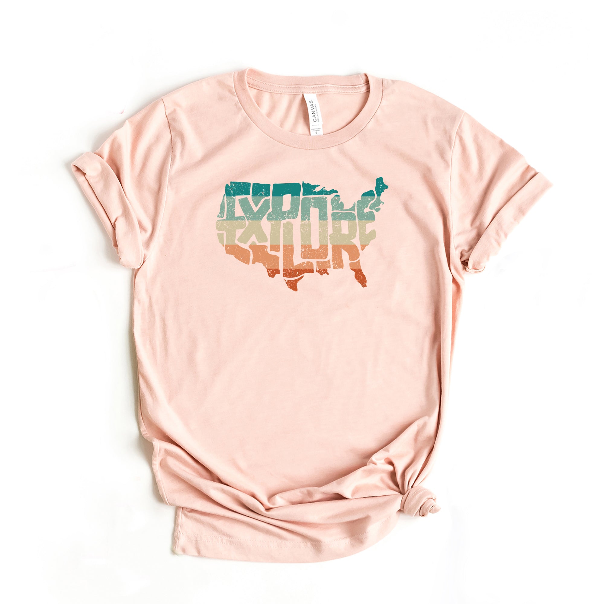 Explore America Map | Short Sleeve Graphic Tee