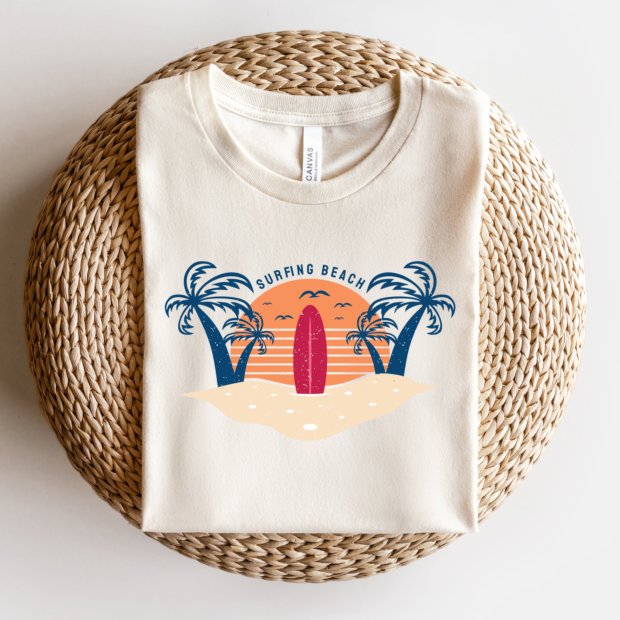 Surfing Beach | Short Sleeve Graphic Tee