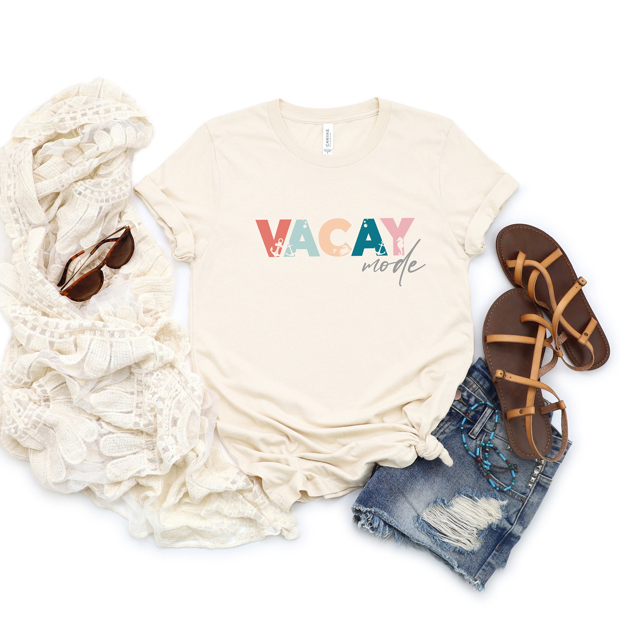 Vacay Mode Colorful | Short Sleeve Graphic Tee