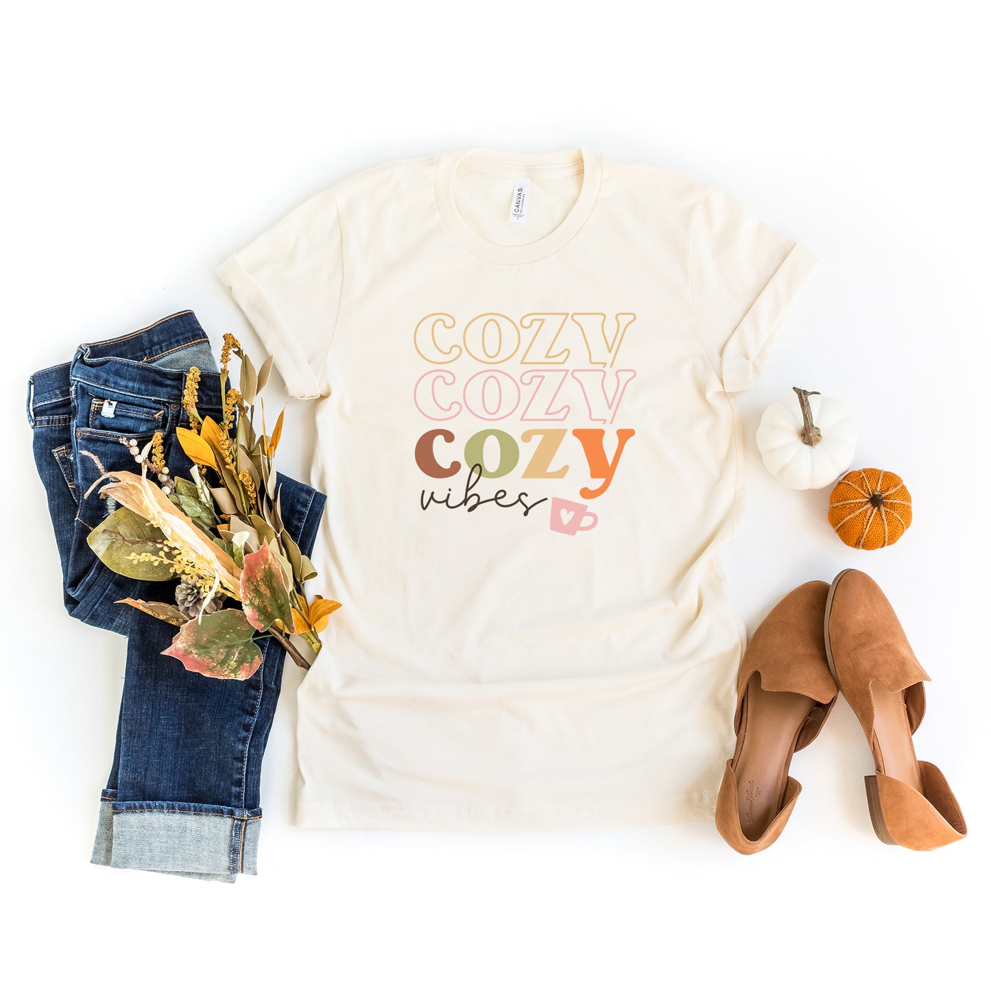 Cozy Vibes Stacked | Short Sleeve Graphic Tee