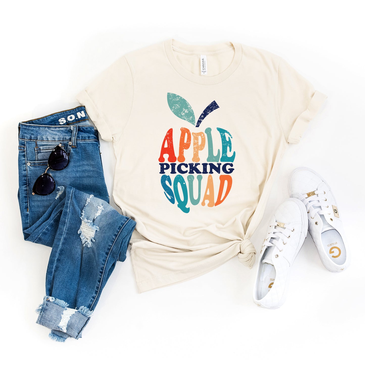 Apple Picking Squad Colorful | Short Sleeve Graphic Tee