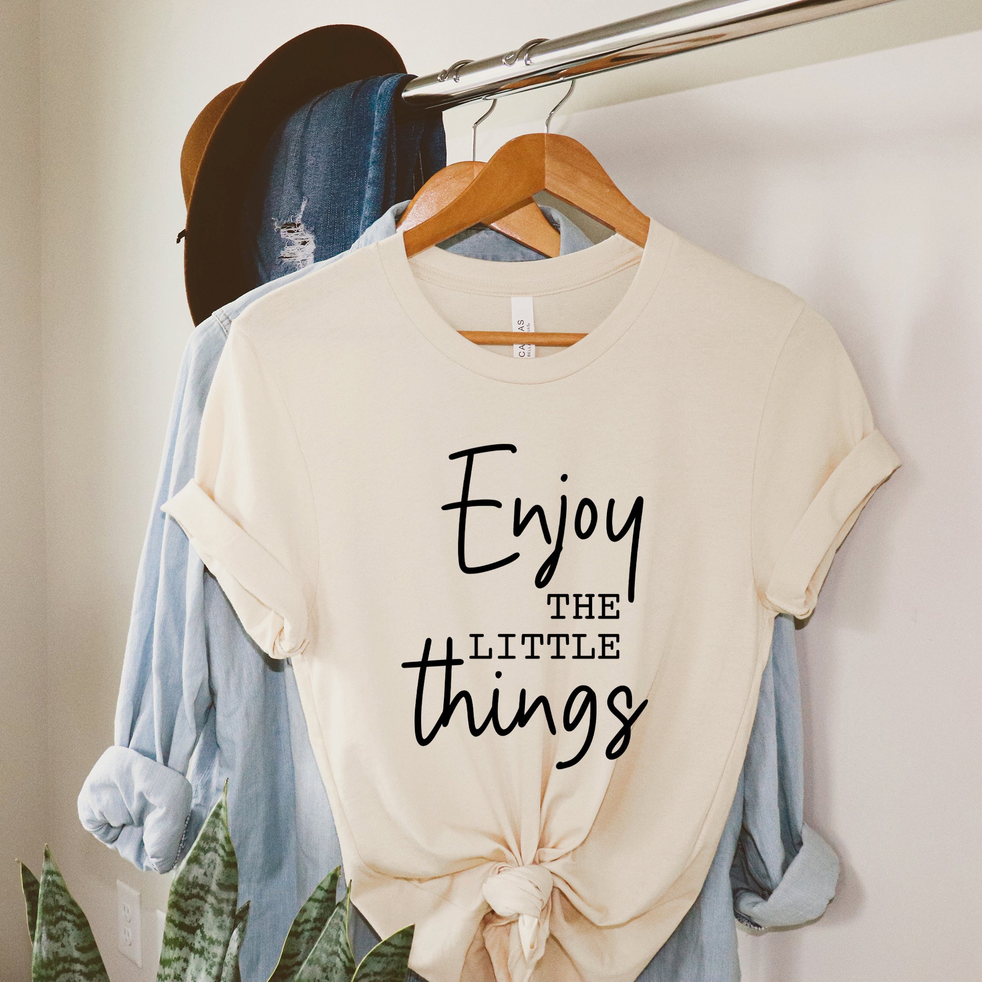 Enjoy The Little Things Script | Short Sleeve Graphic Tee