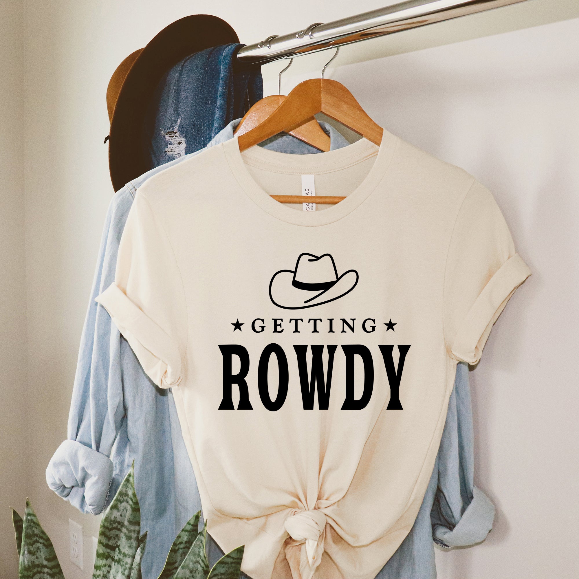 Getting Rowdy Cowboy Hat | Short Sleeve Graphic Tee