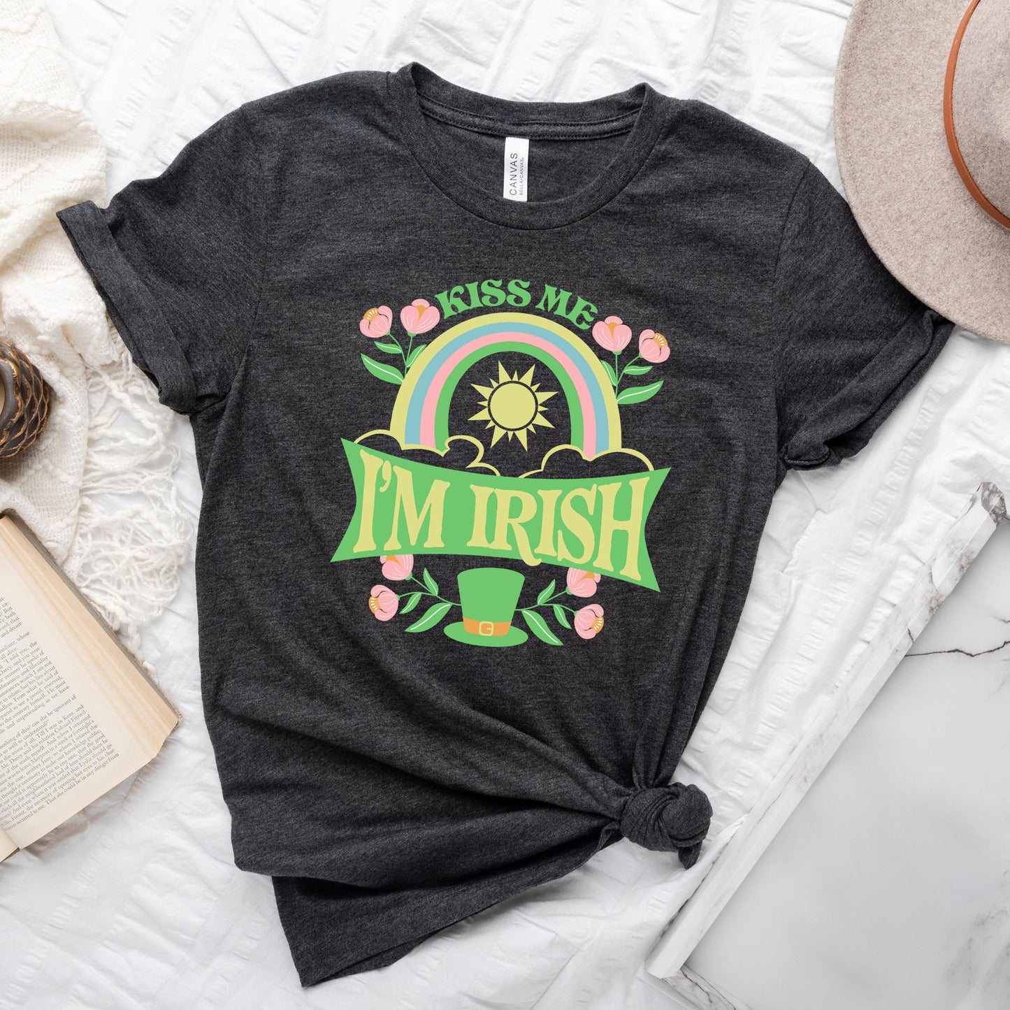 Kiss Me I'm Irish Rainbow | Short Sleeve Graphic Tee