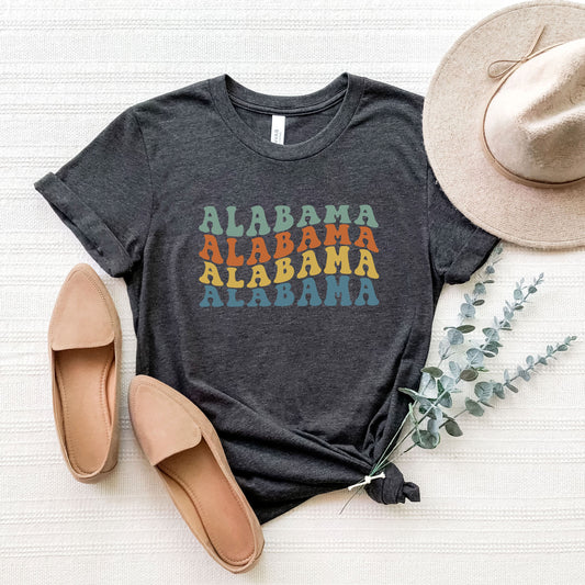 Alabama Retro Wavy | Short Sleeve Graphic Tee