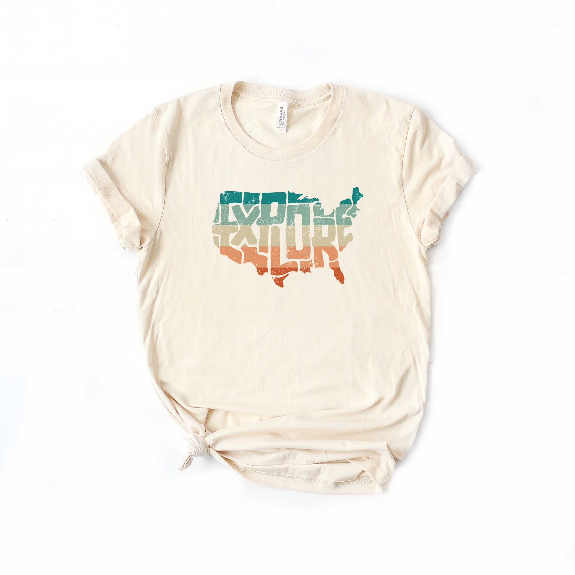 Explore America Map | Short Sleeve Graphic Tee