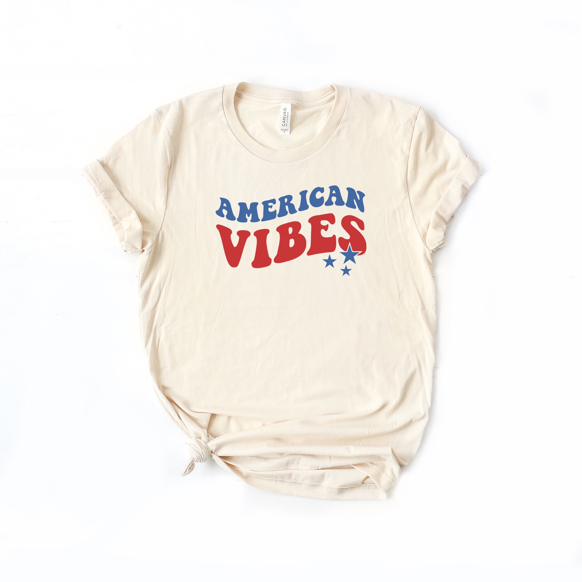 American Vibes Wavy Stars | Short Sleeve Graphic Tee