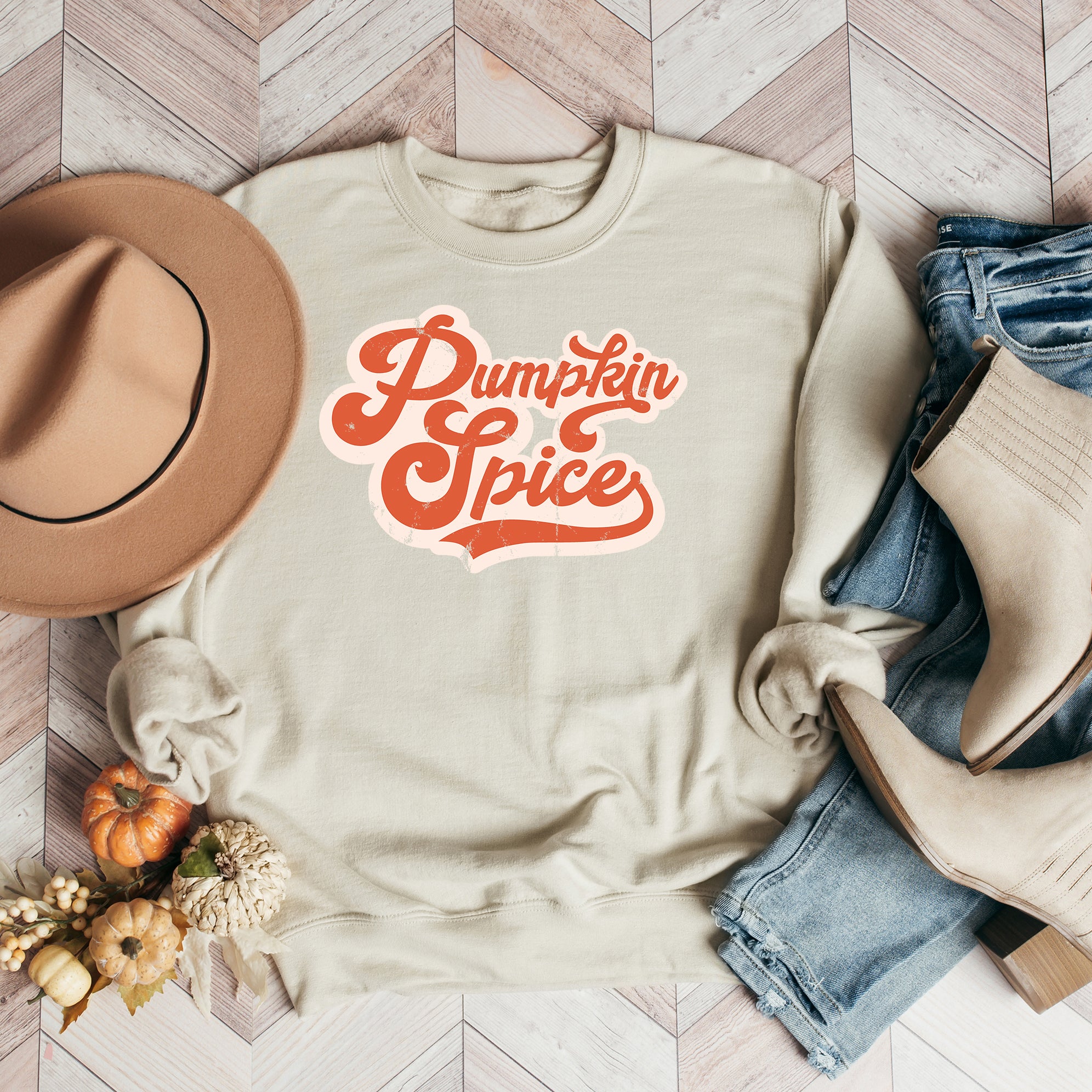 Retro Pumpkin Spice Words | Sweatshirt
