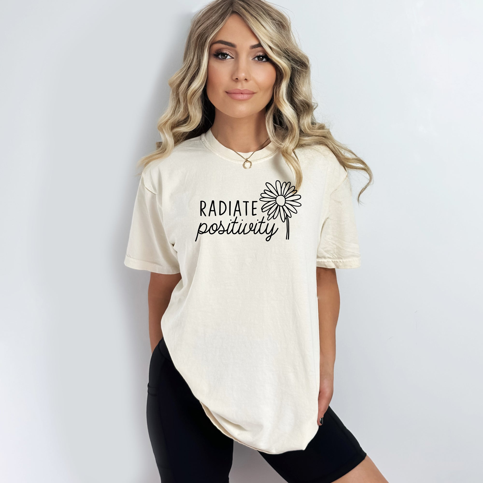 Radiate Positivity Flower | Garment Dyed Short Sleeve Tee