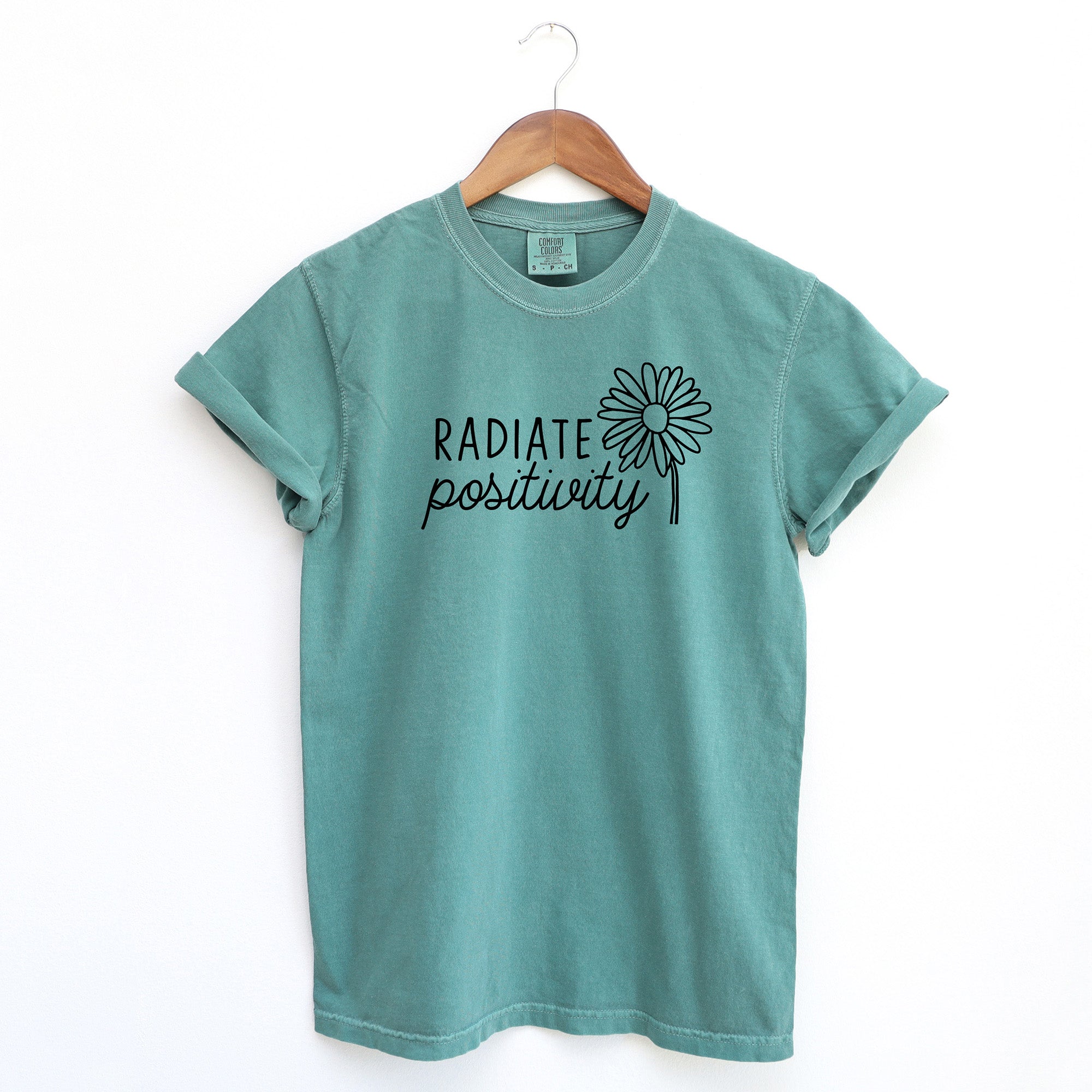 Radiate Positivity Flower | Garment Dyed Short Sleeve Tee