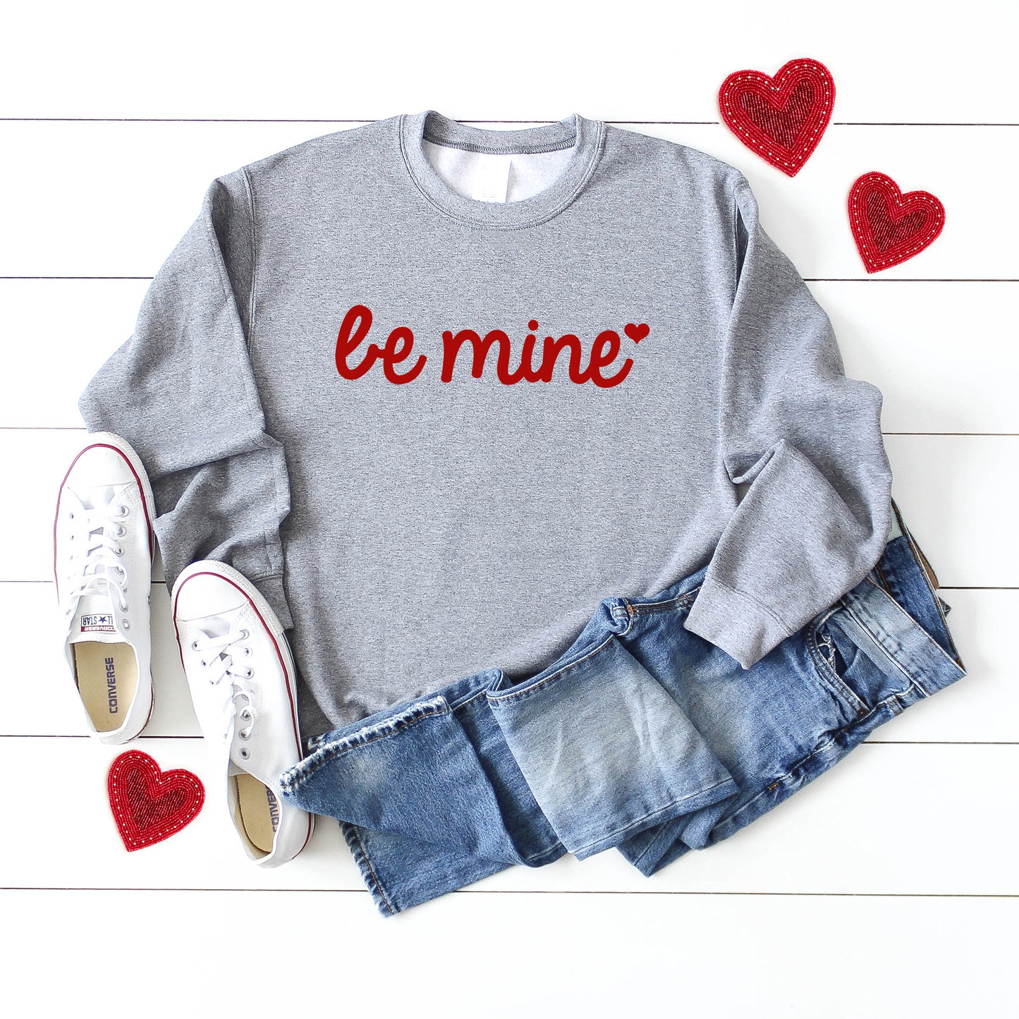 Be Mine Cursive Heart | Sweatshirt