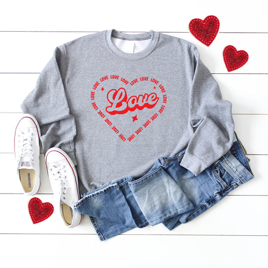Love Heart Outline | Sweatshirt