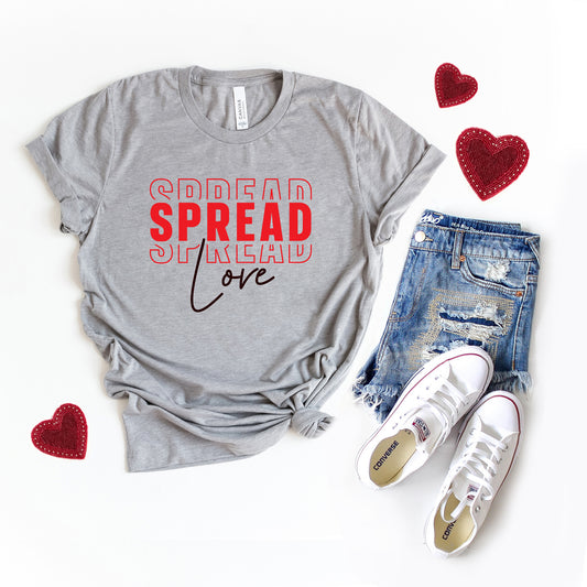 Spread Love Stacked | Short Sleeve Graphic Tee