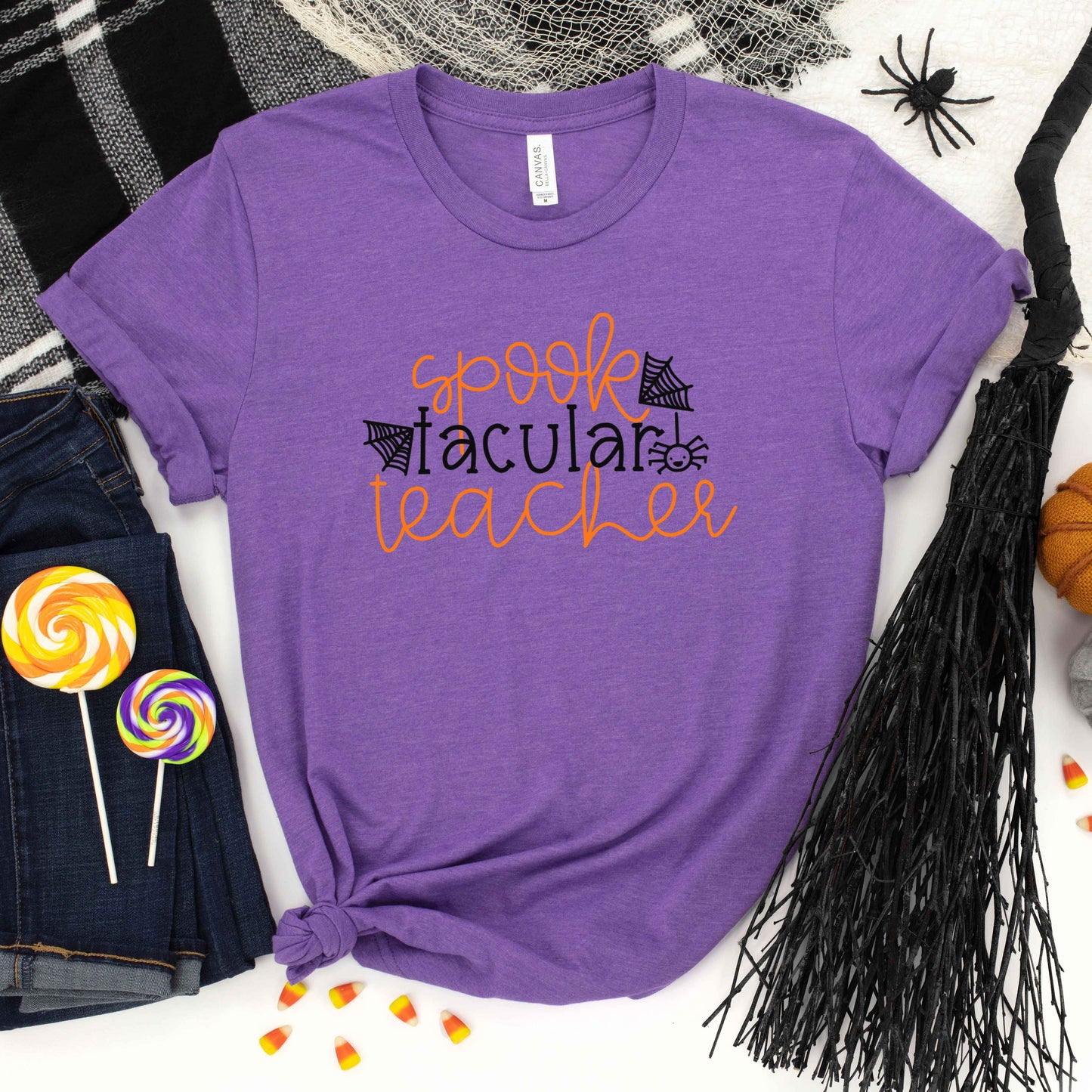 Spooktacular Teacher Halloween | Short Sleeve Graphic Tee | Halloween