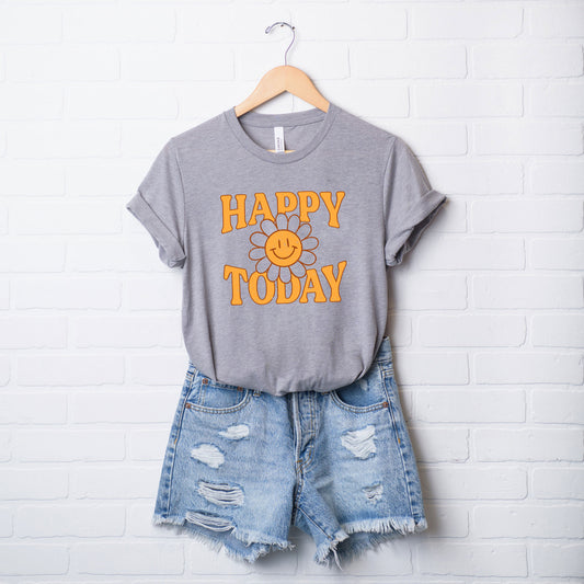 Happy Today Flower | Short Sleeve Graphic Tee