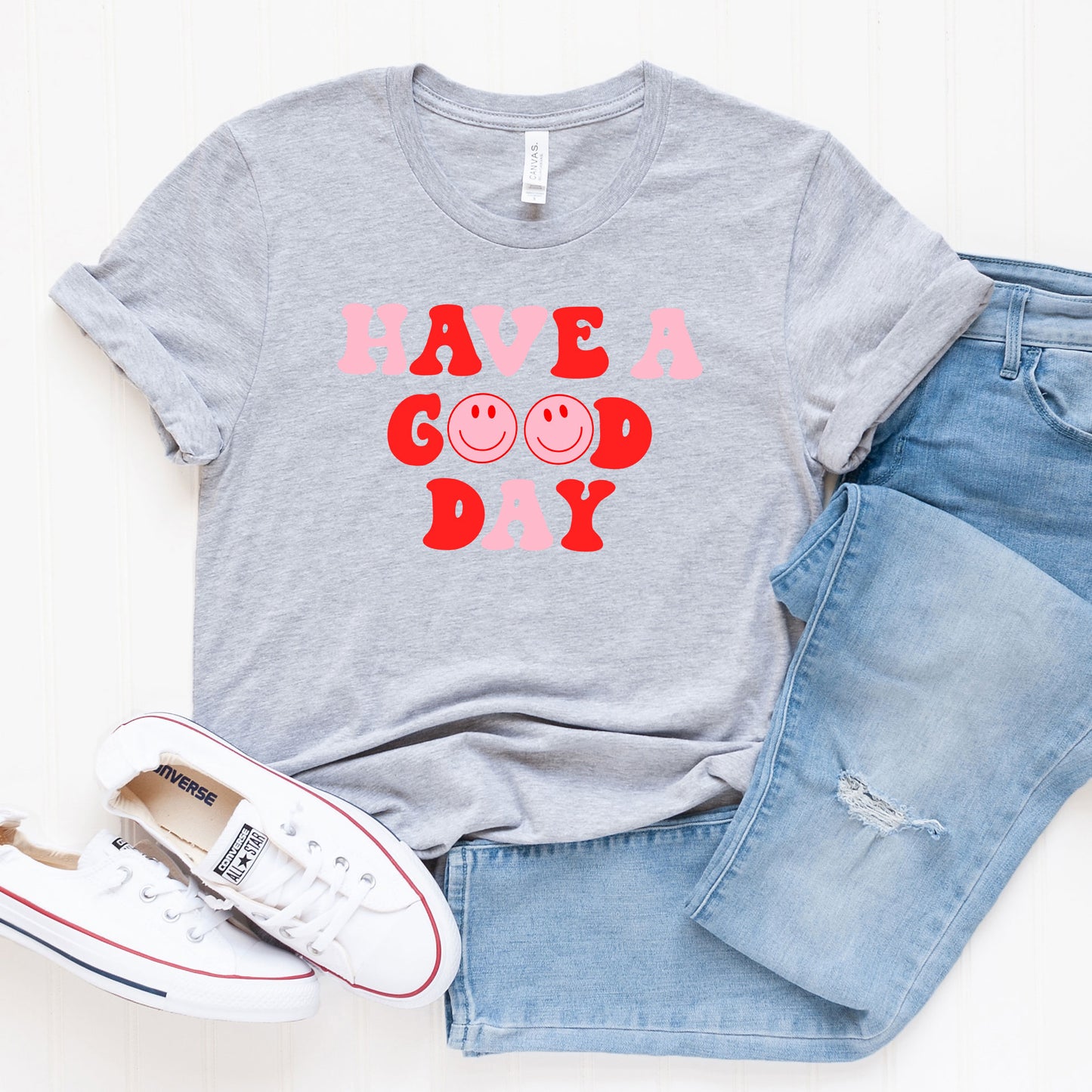 Have A Good Day Smiley Face | Short Sleeve Graphic Tee