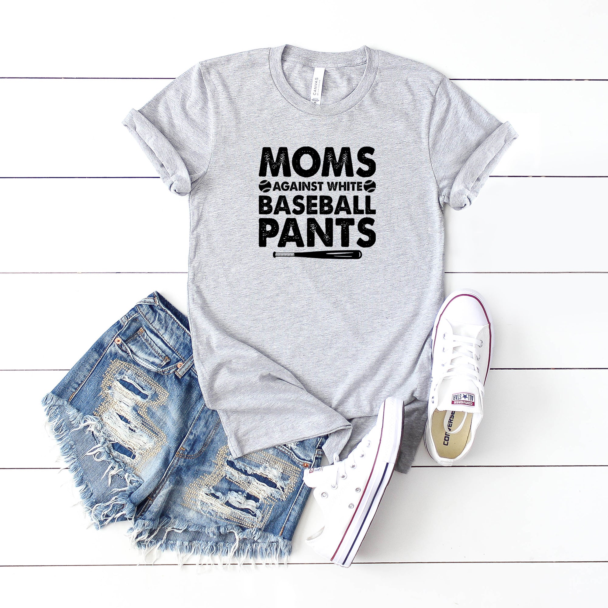 Against White Baseball Pants | Short Sleeve Graphic Tee