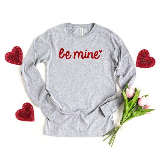 Be Mine Cursive Heart | Long Sleeve Graphic Tee