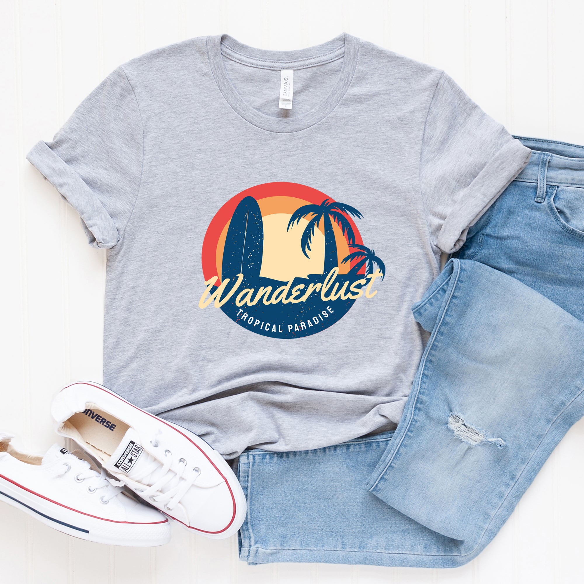 Wanderlust Tropical Paradise | Short Sleeve Graphic Tee
