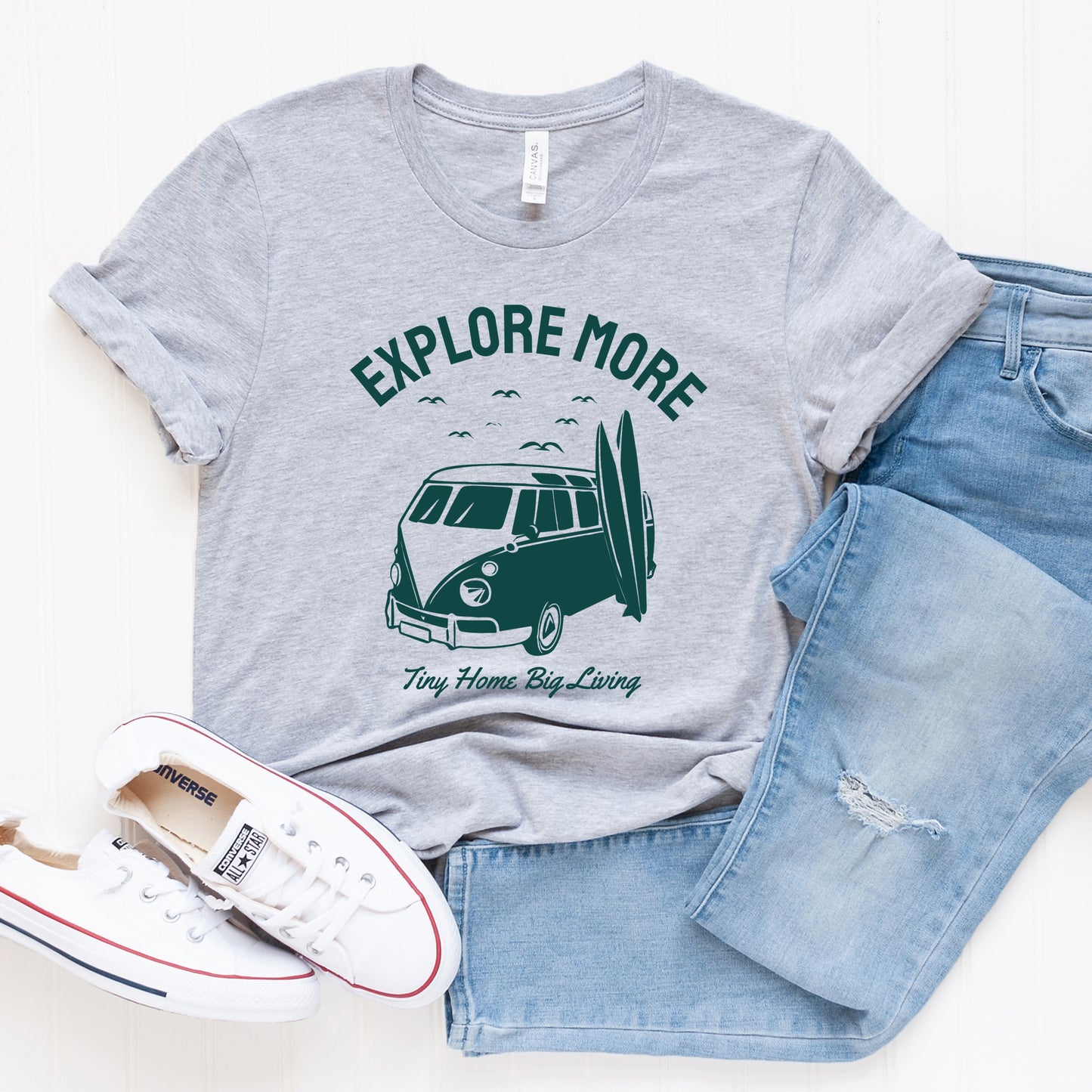 Explore More Surf Board | Short Sleeve Graphic Tee