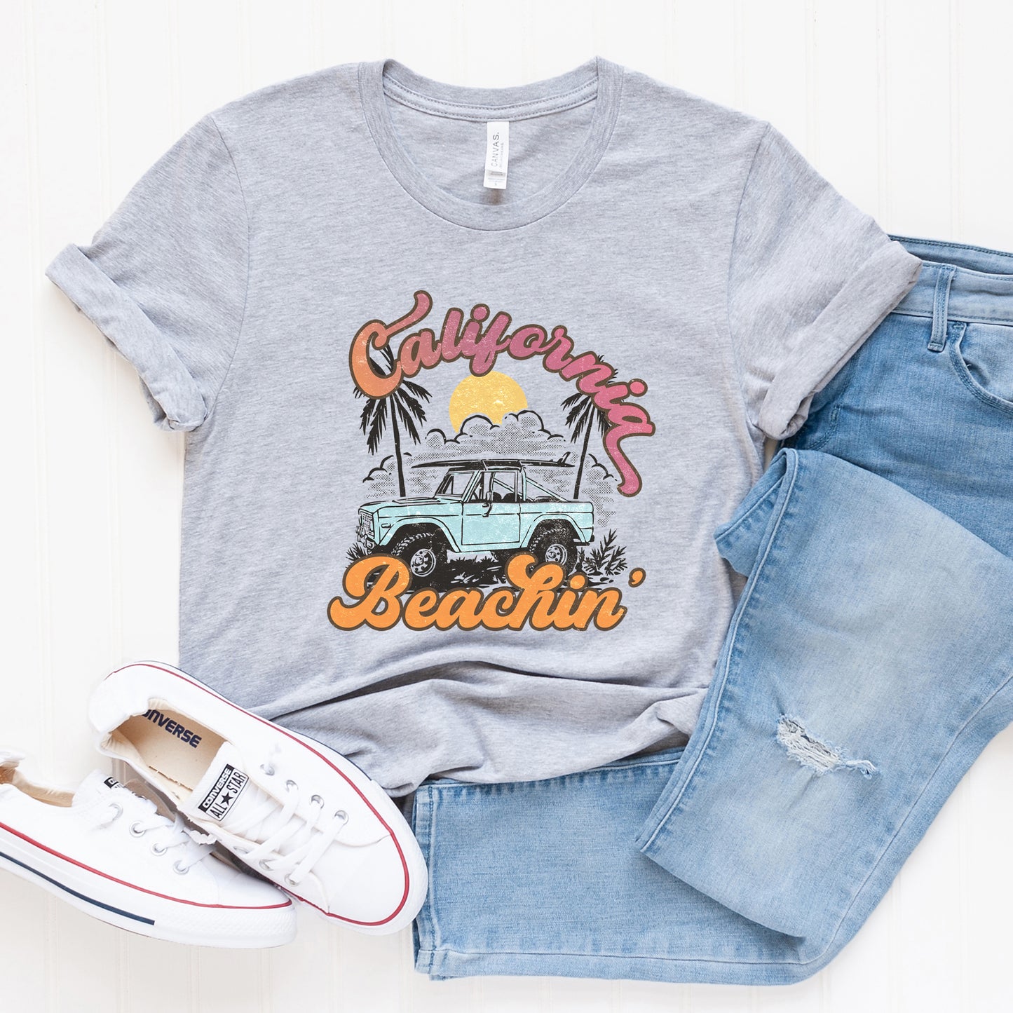 California Beachin Car | Short Sleeve Graphic Tee