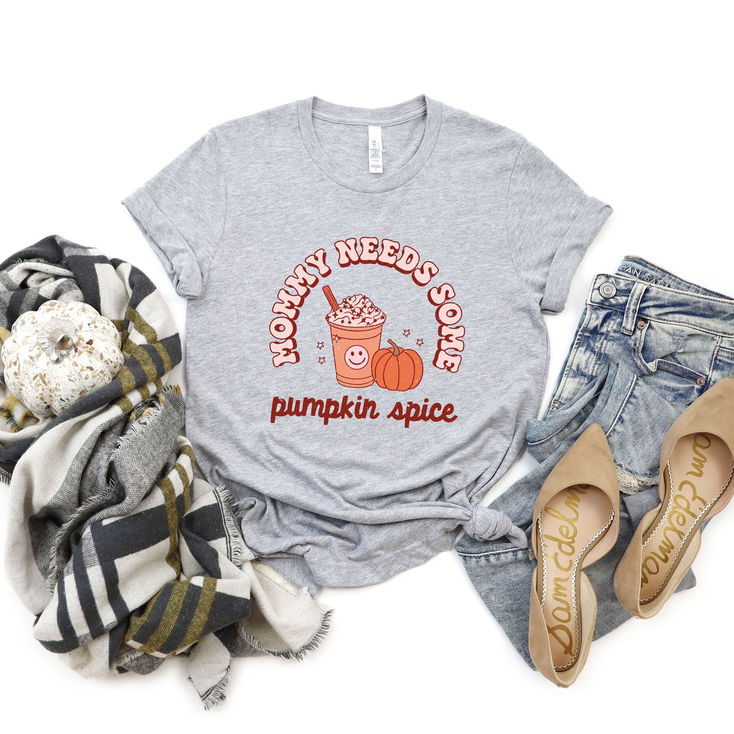 Retro Mommy Needs Some Pumpkin Spice | Short Sleeve Graphic Tee
