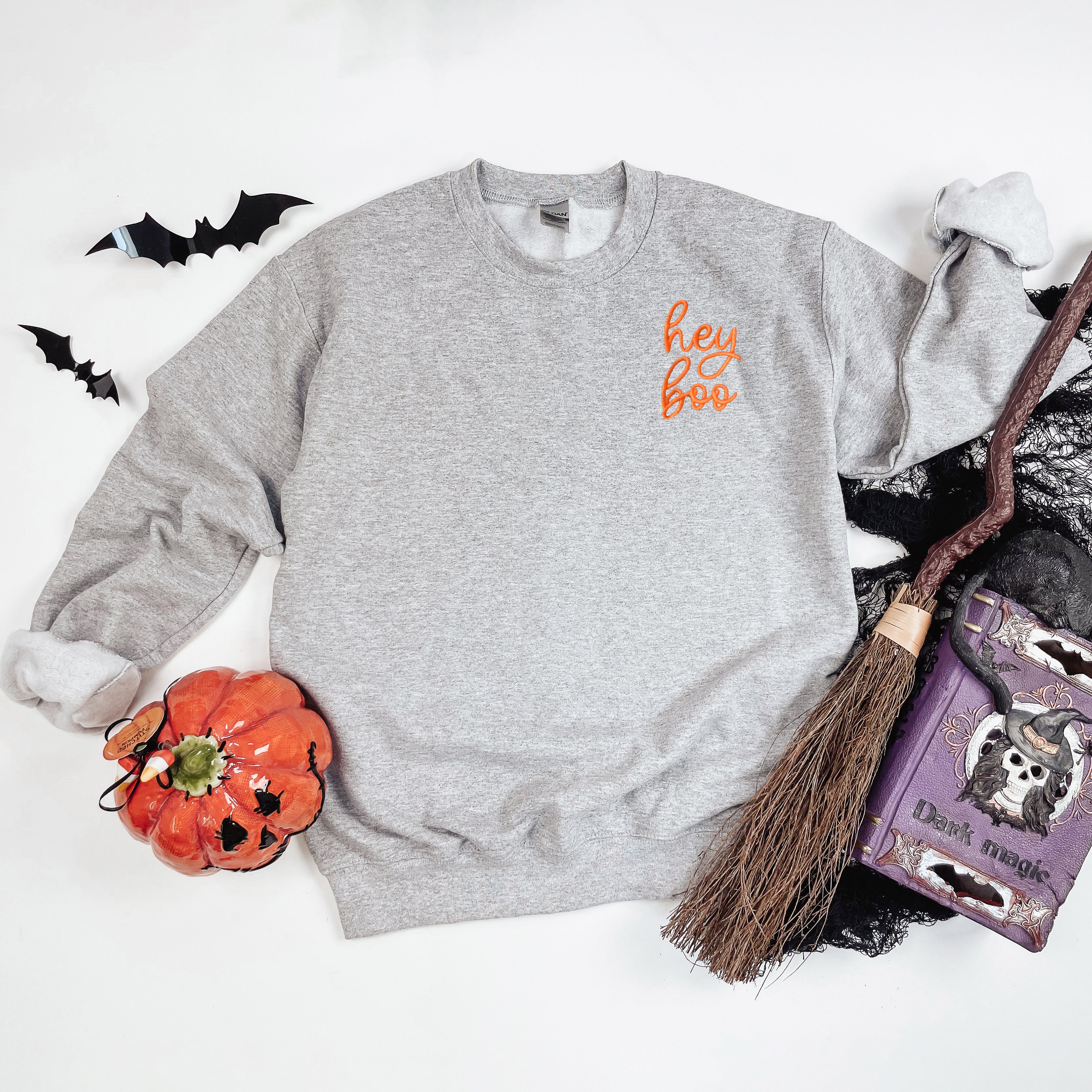 Hey Boo | Embroidered Sweatshirt