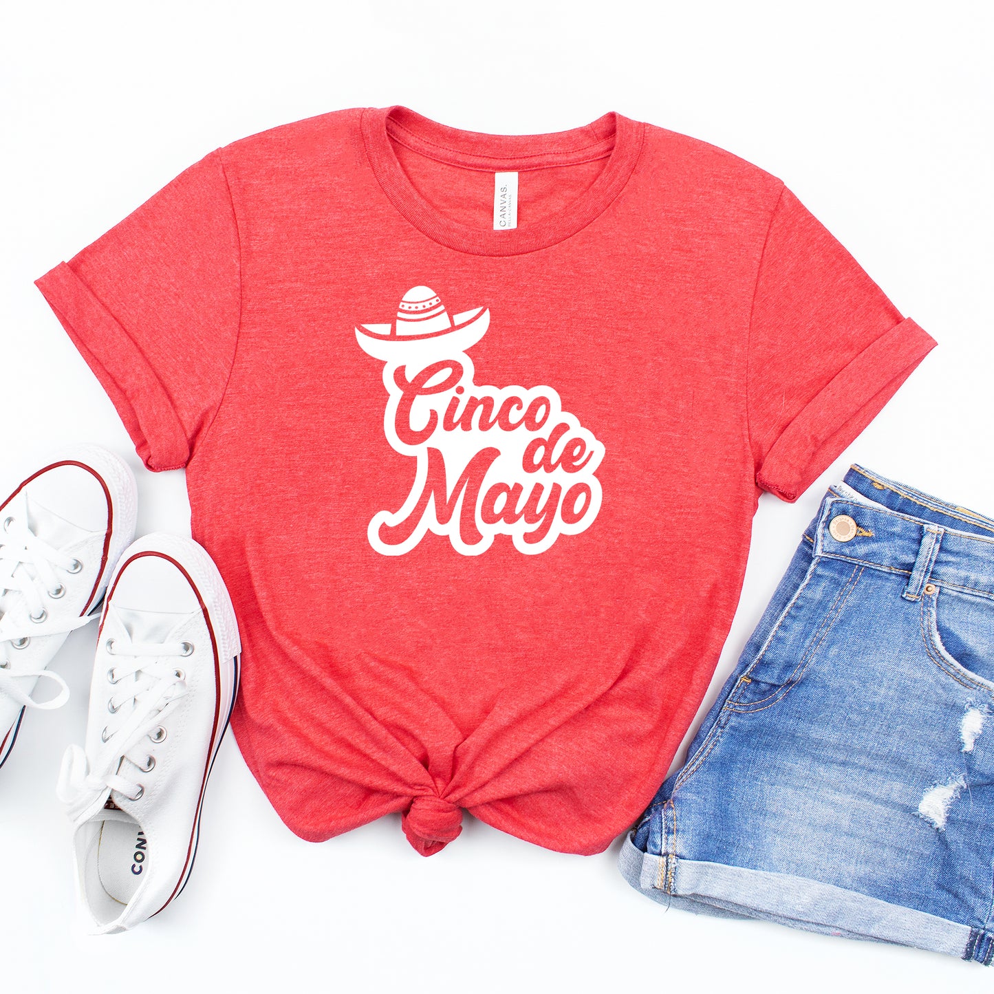Cinco De Mayo Cursive | Short Sleeve Graphic Tee