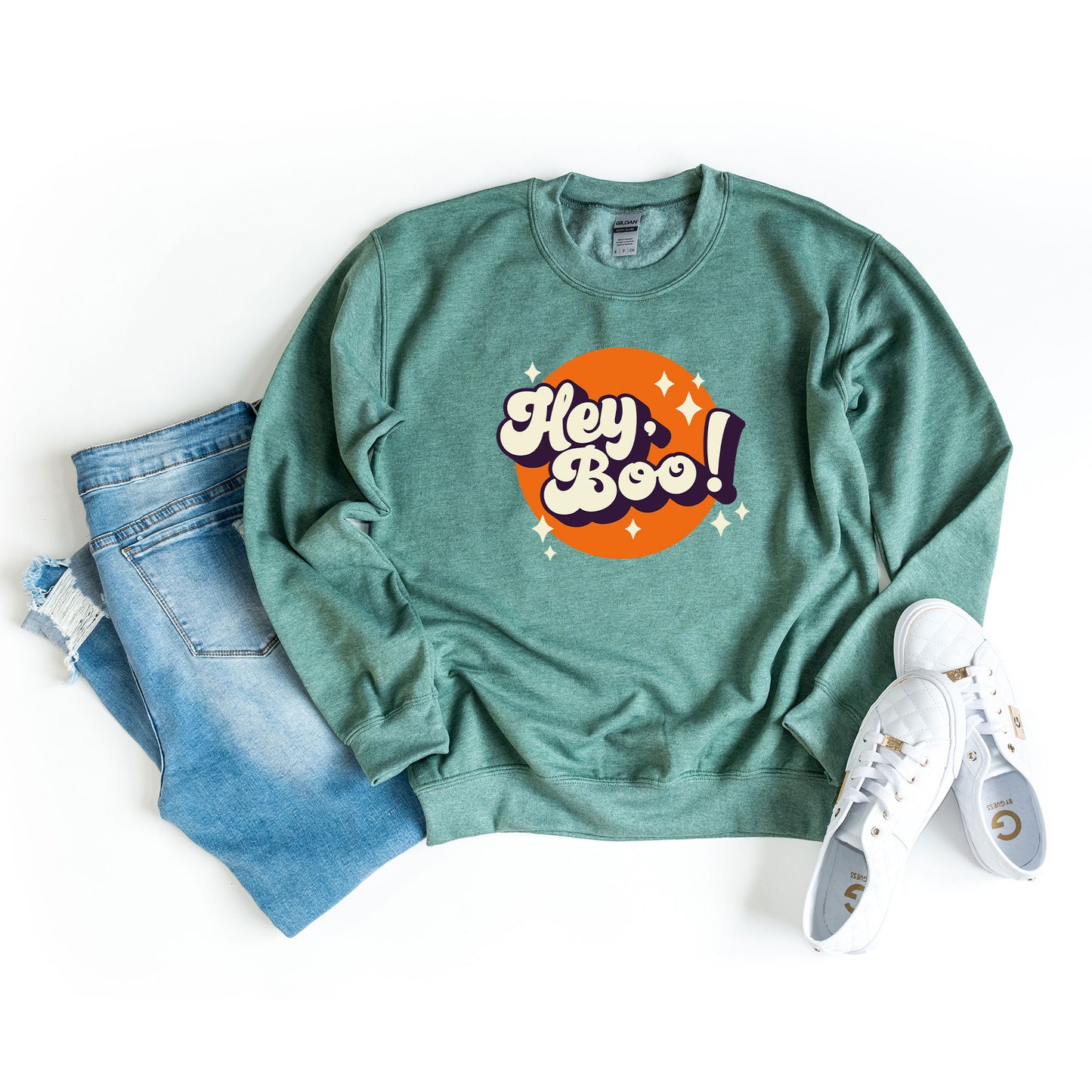 Retro Hey Boo | Graphic Sweatshirt