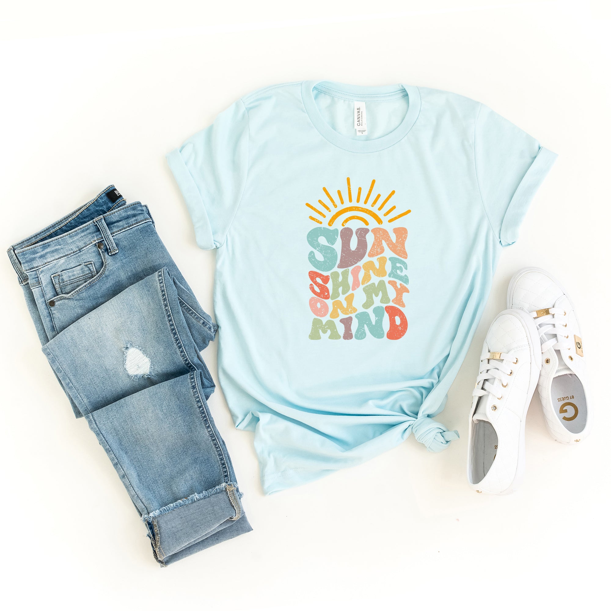 Sunshine On My Mind Distressed | Short Sleeve Graphic Tee