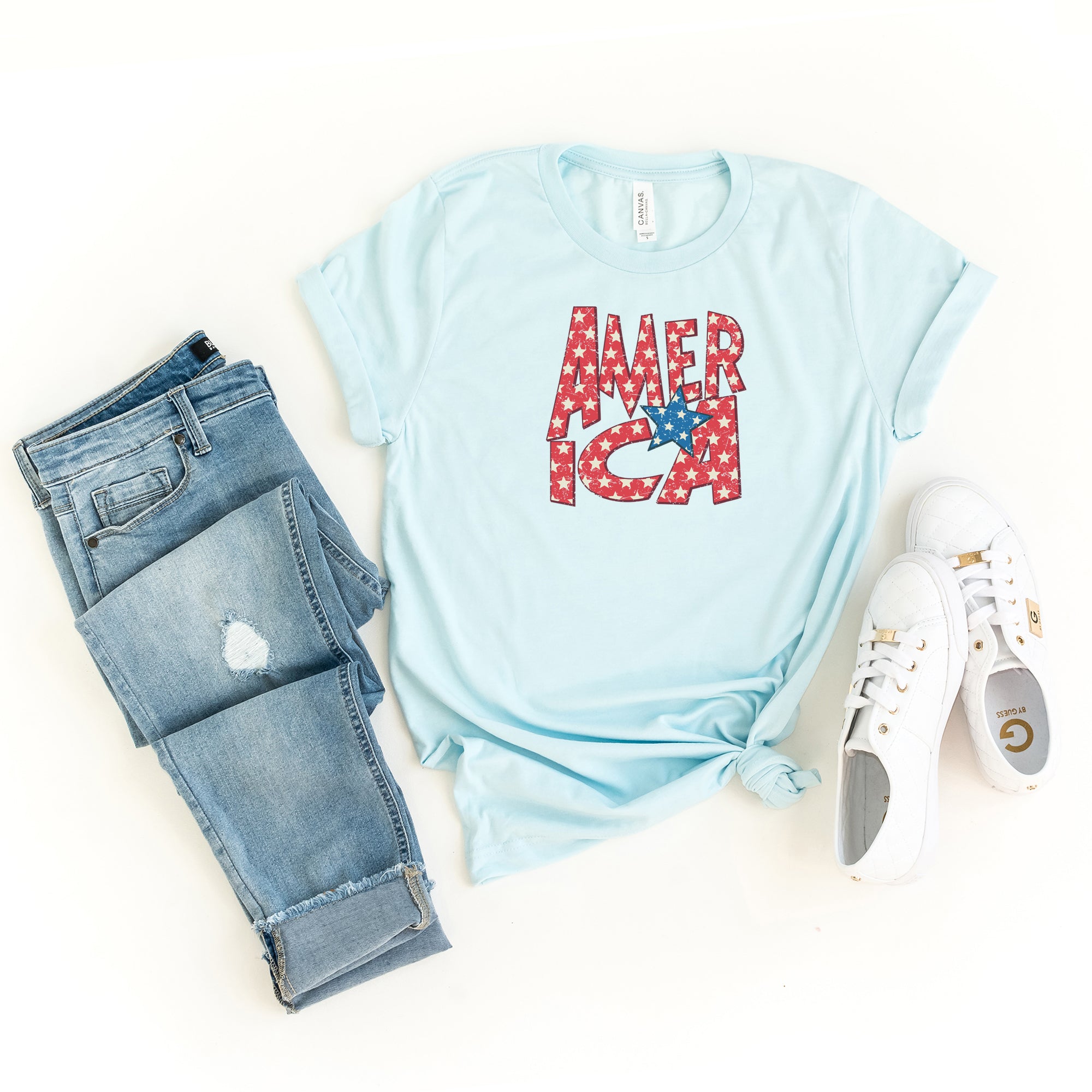 America Bold Stars | Short Sleeve Graphic Tee